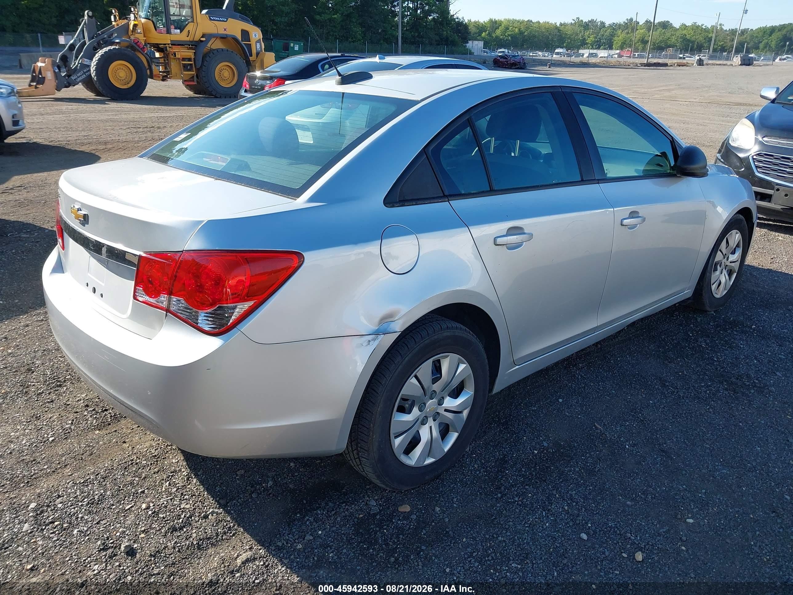 2015 Chevrolet Cruze Ls Auto Silver vin: 1G1PA5SH0F7134558