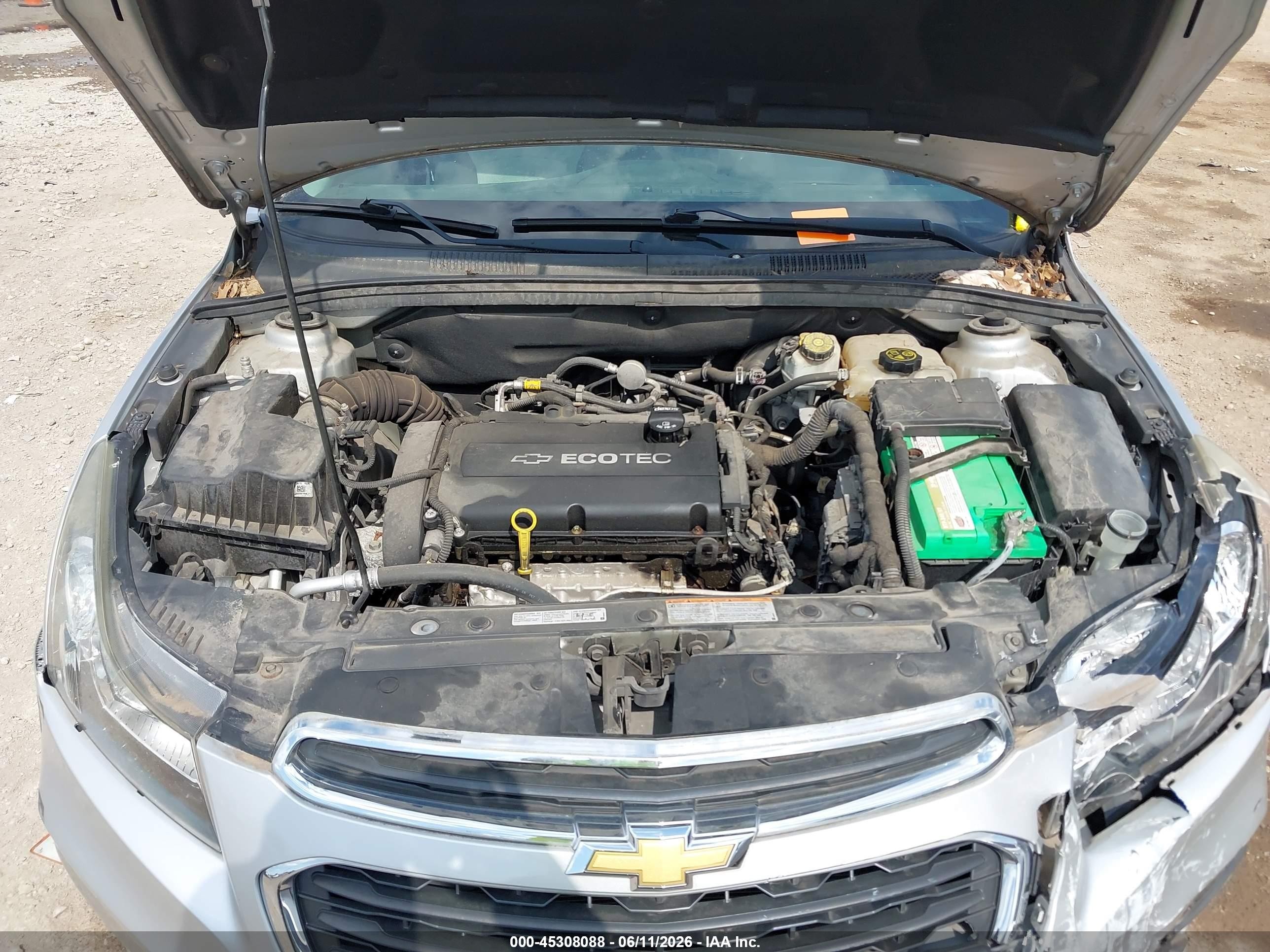 2015 Chevrolet Cruze Ls Auto Silver vin: 1G1PA5SH0F7190399