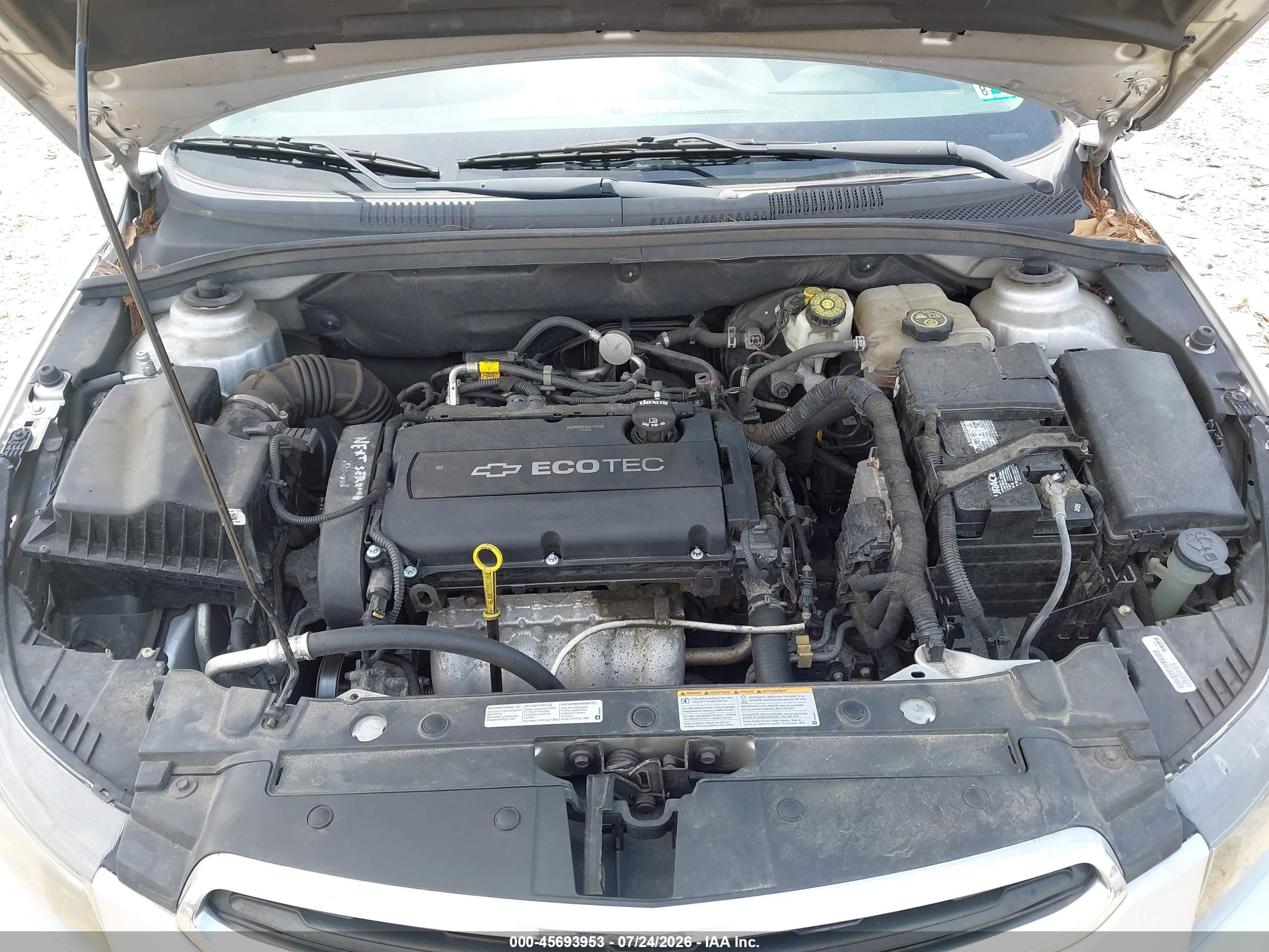 2015 Chevrolet Cruze Ls Auto Silver vin: 1G1PA5SH0F7213082