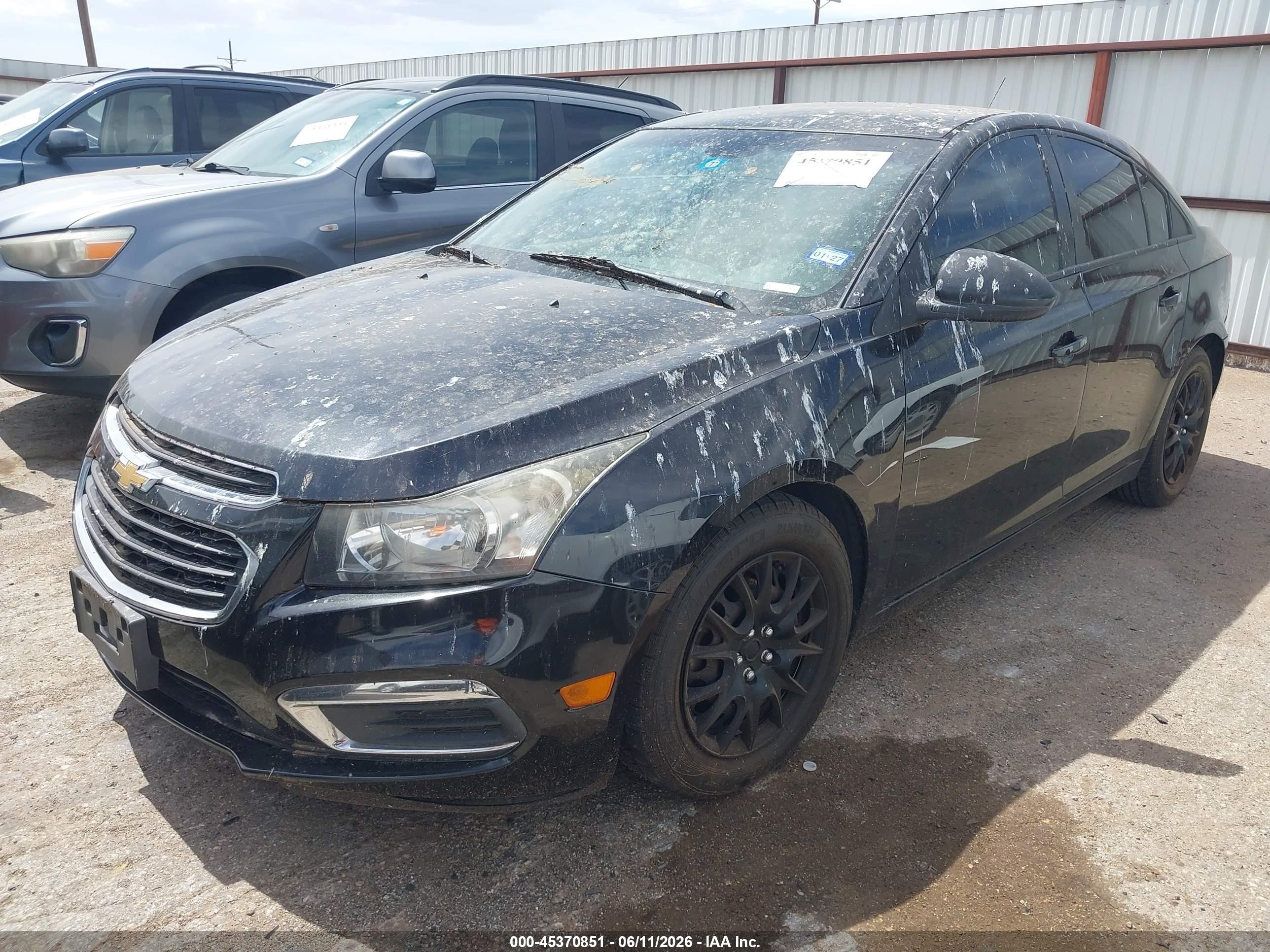 2015 Chevrolet Cruze Ls Auto Black vin: 1G1PA5SH0F7293998