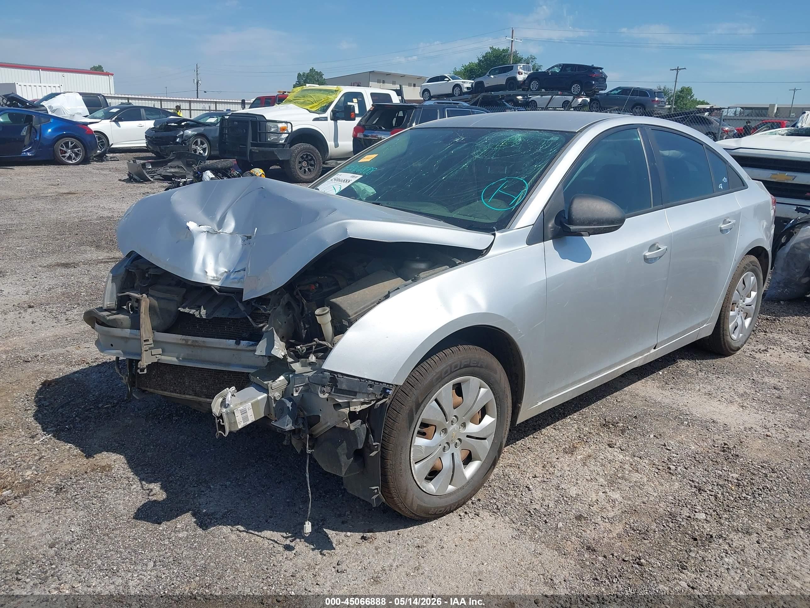 2015 Chevrolet Cruze Ls Auto Silver vin: 1G1PA5SH0F7300223