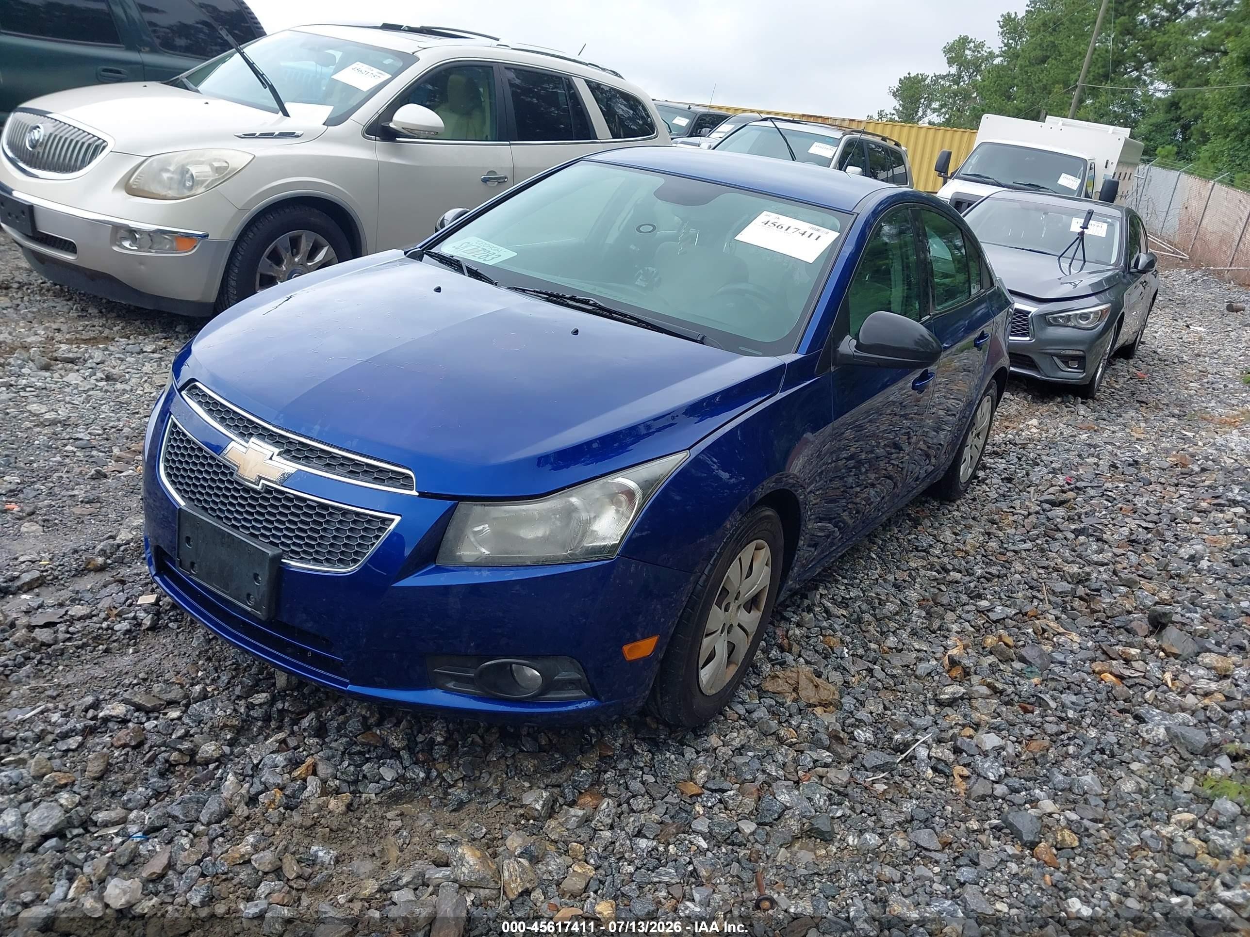 2013 Chevrolet Cruze Ls Auto Blue vin: 1G1PA5SH1D7108371