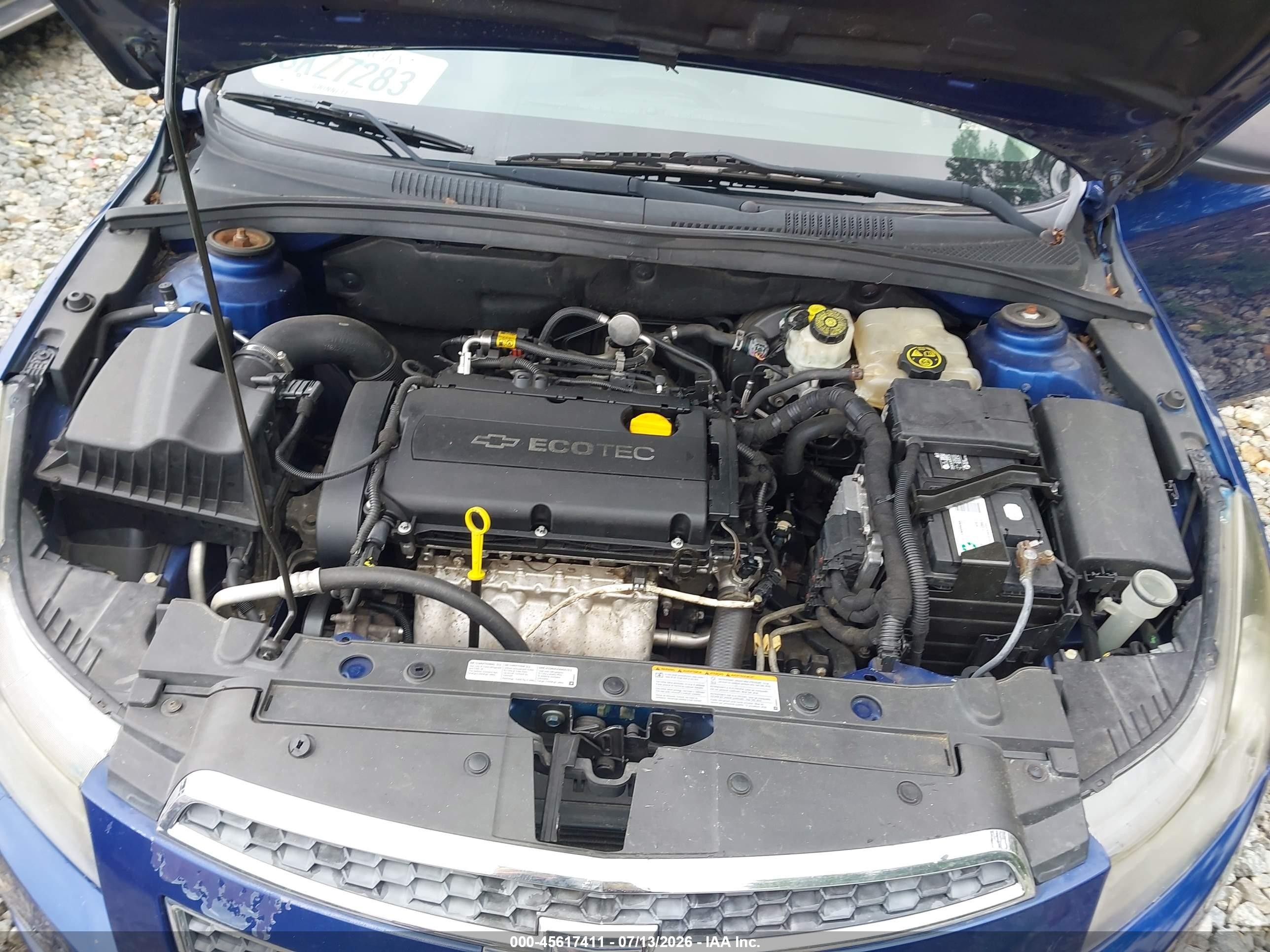 2013 Chevrolet Cruze Ls Auto Blue vin: 1G1PA5SH1D7108371