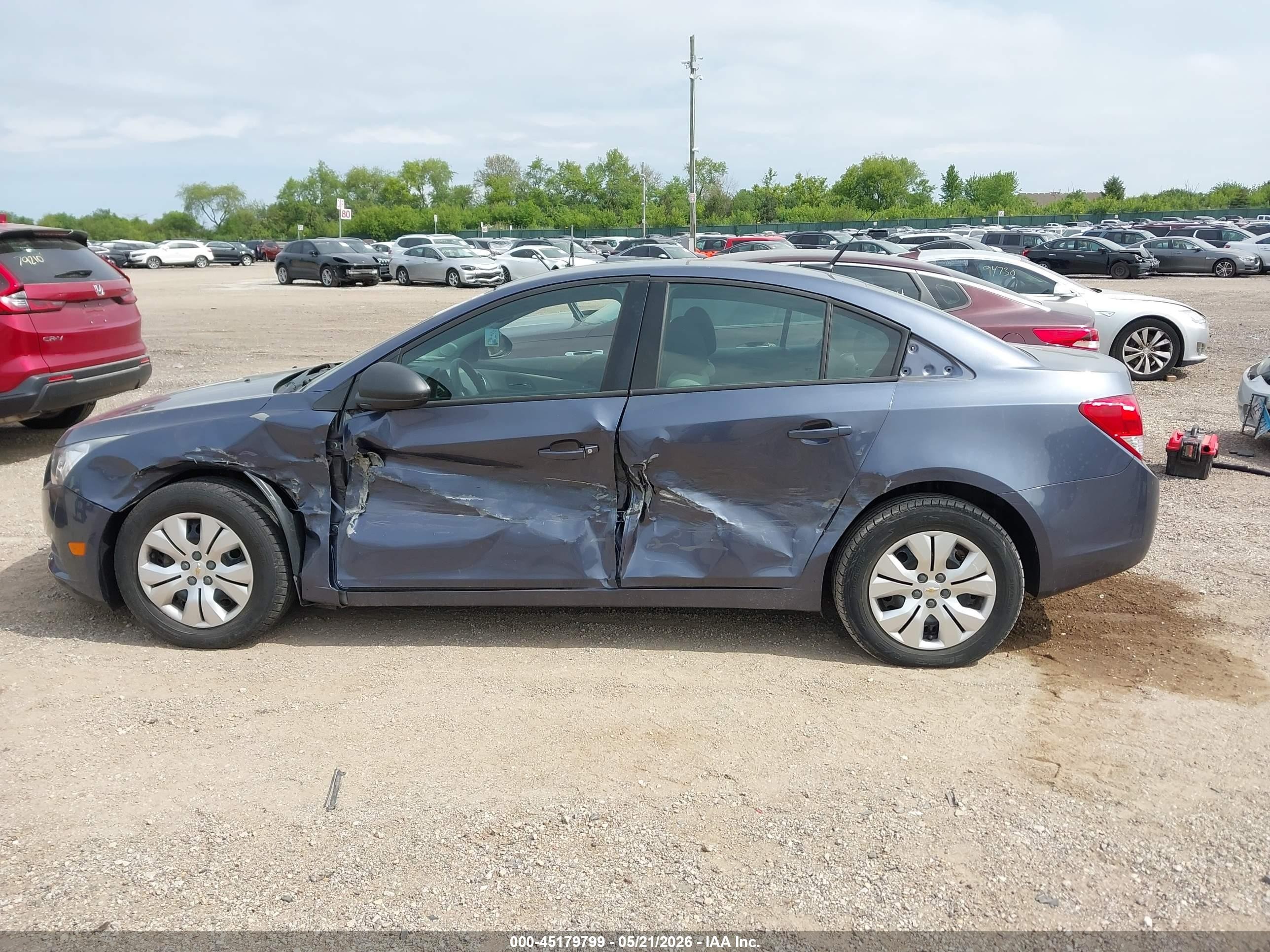2013 Chevrolet Cruze Ls Auto Blue vin: 1G1PA5SH1D7116440