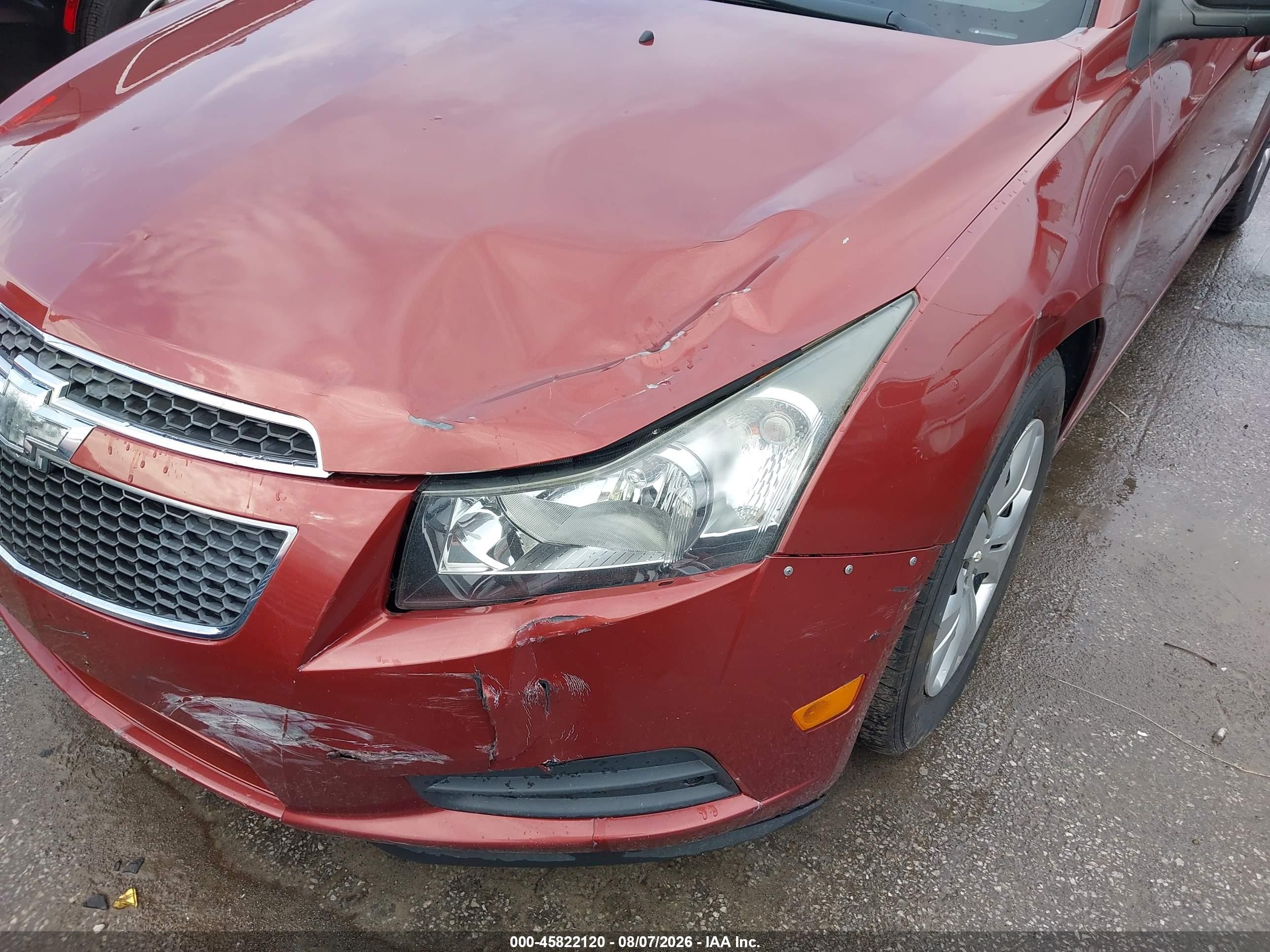 2013 Chevrolet Cruze Ls Auto Orange vin: 1G1PA5SH1D7143556
