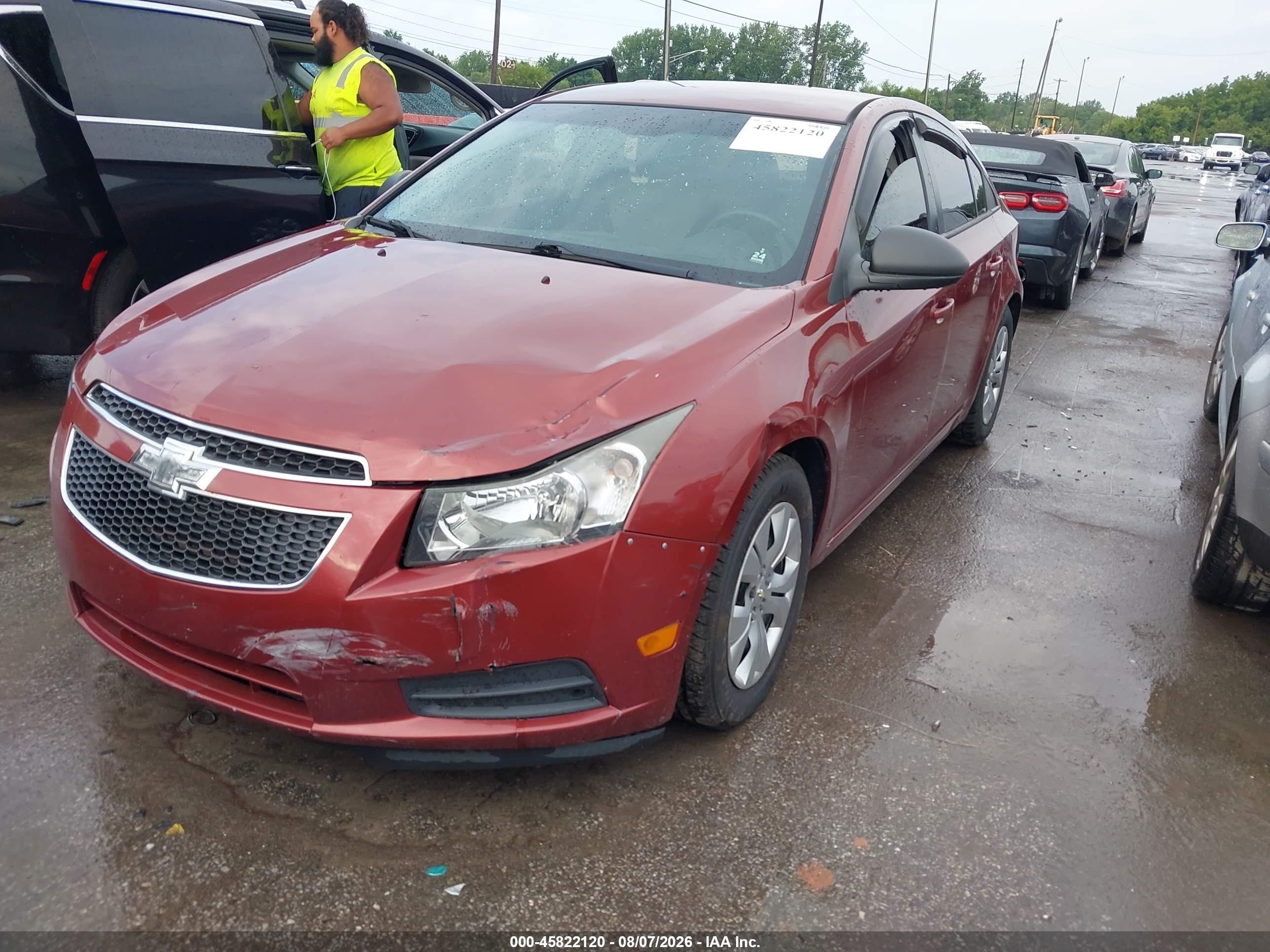 2013 Chevrolet Cruze Ls Auto Orange vin: 1G1PA5SH1D7143556