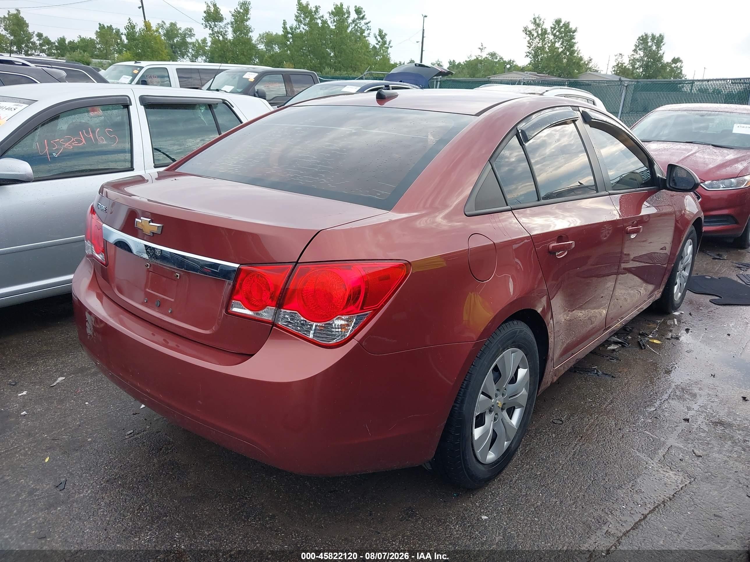 2013 Chevrolet Cruze Ls Auto Orange vin: 1G1PA5SH1D7143556