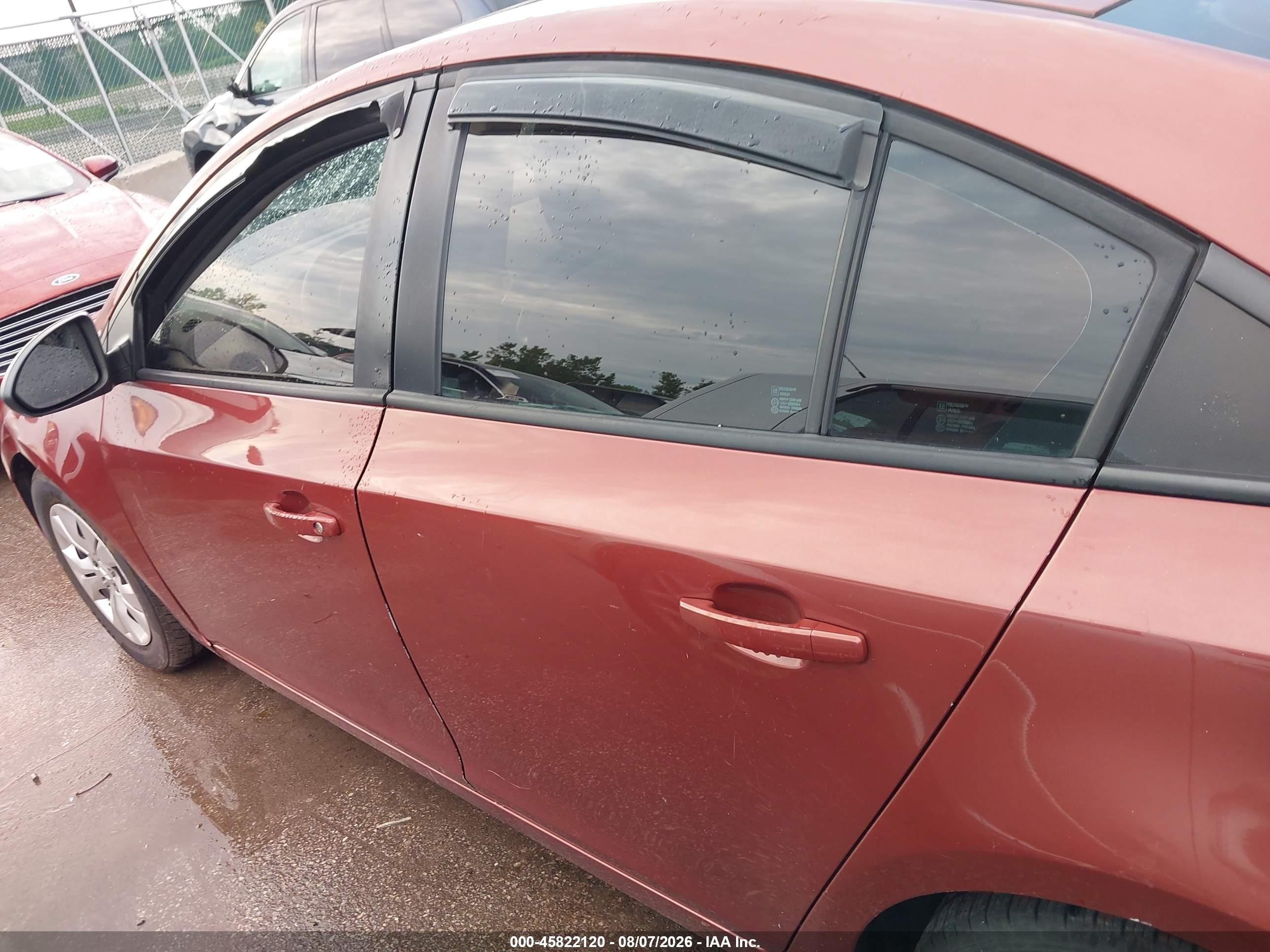 2013 Chevrolet Cruze Ls Auto Orange vin: 1G1PA5SH1D7143556