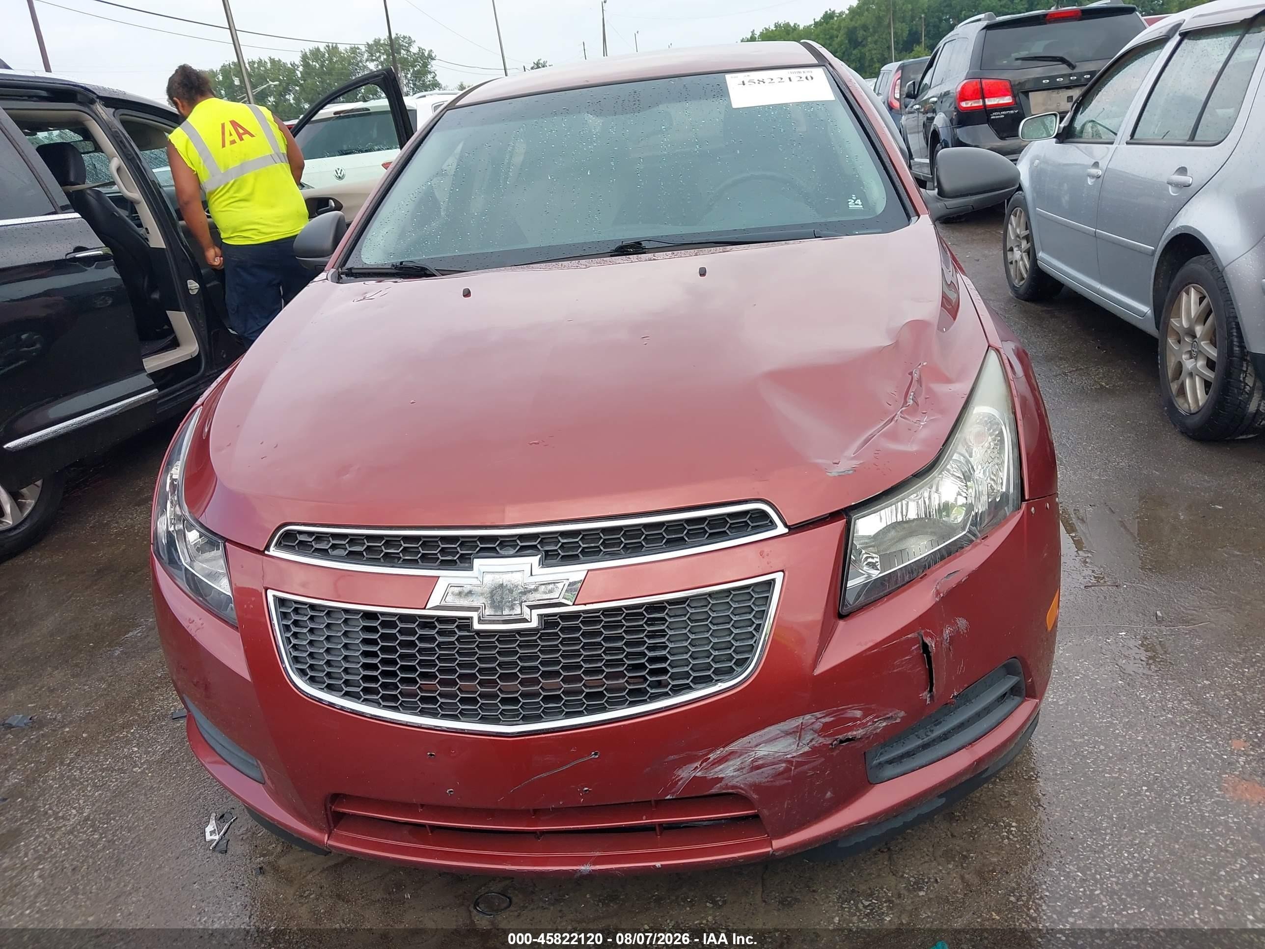2013 Chevrolet Cruze Ls Auto Orange vin: 1G1PA5SH1D7143556