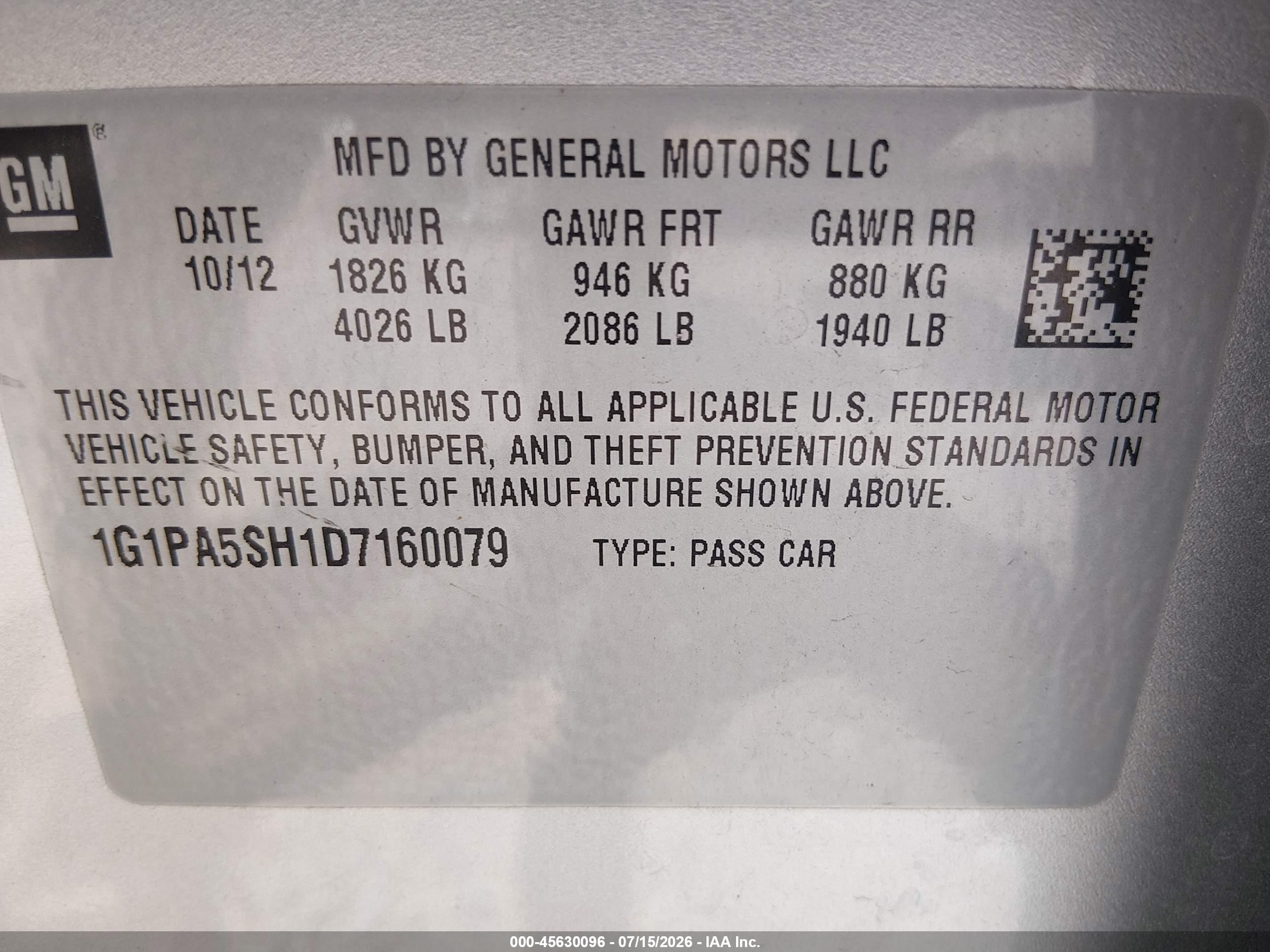 2013 Chevrolet Cruze Ls Auto Silver vin: 1G1PA5SH1D7160079