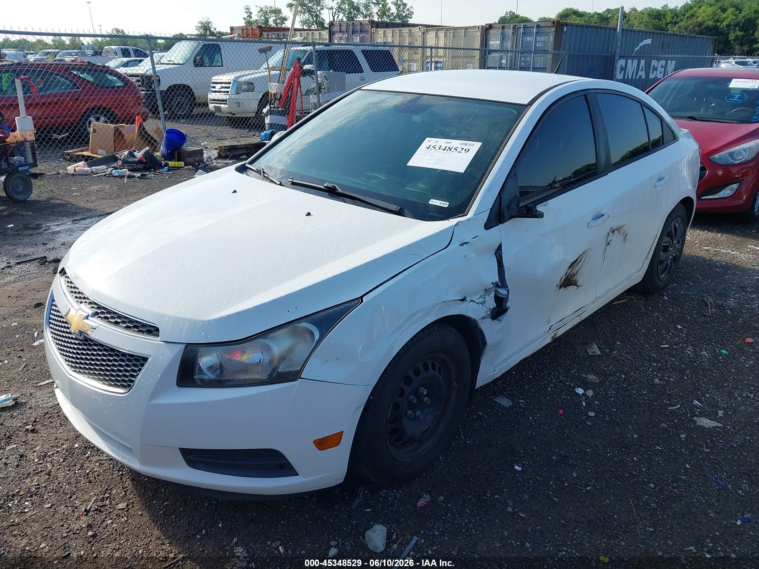 2014 Chevrolet Cruze Ls Auto White vin: 1G1PA5SH1E7220590