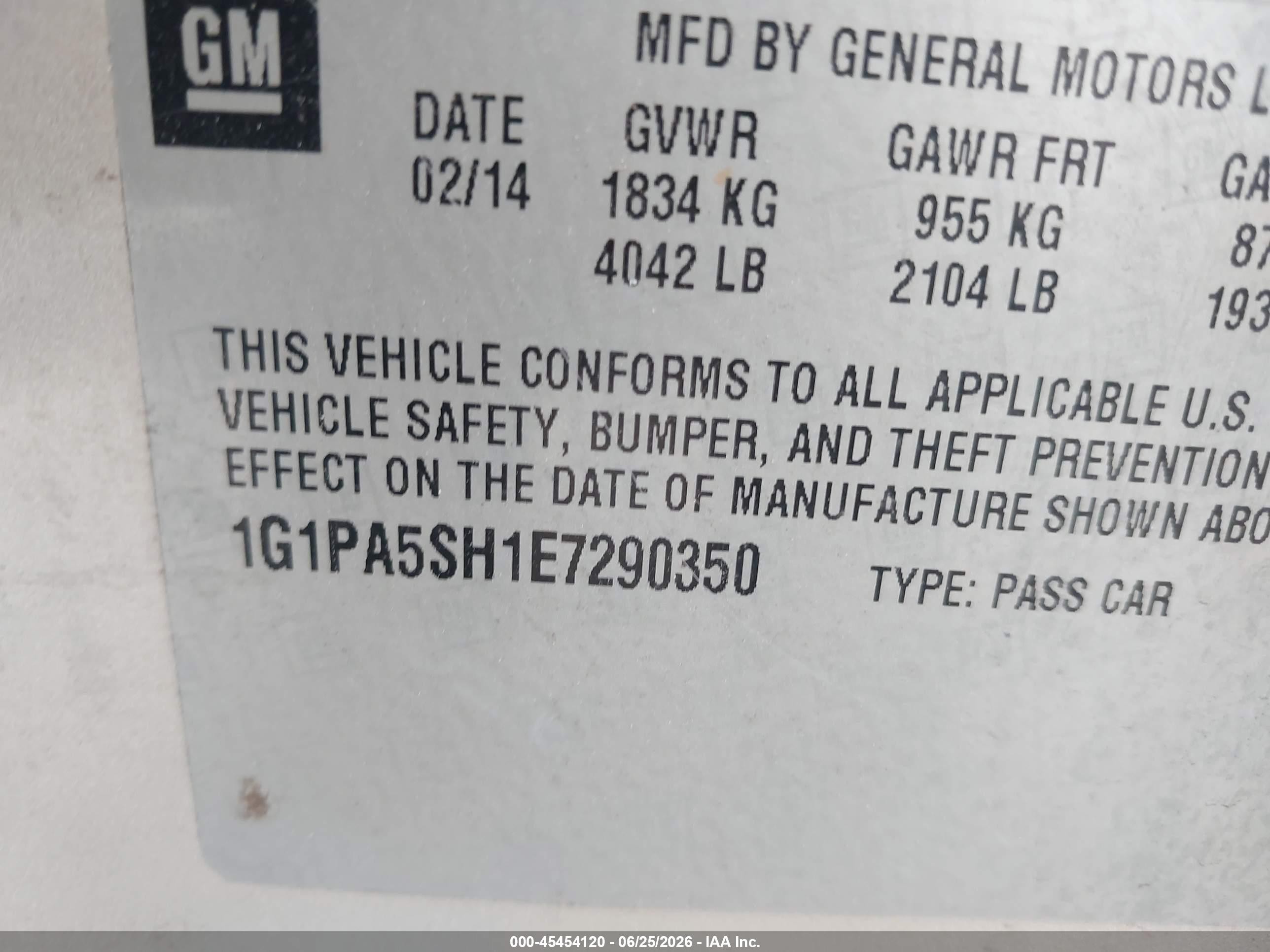 2014 Chevrolet Cruze Ls Auto Silver vin: 1G1PA5SH1E7290350