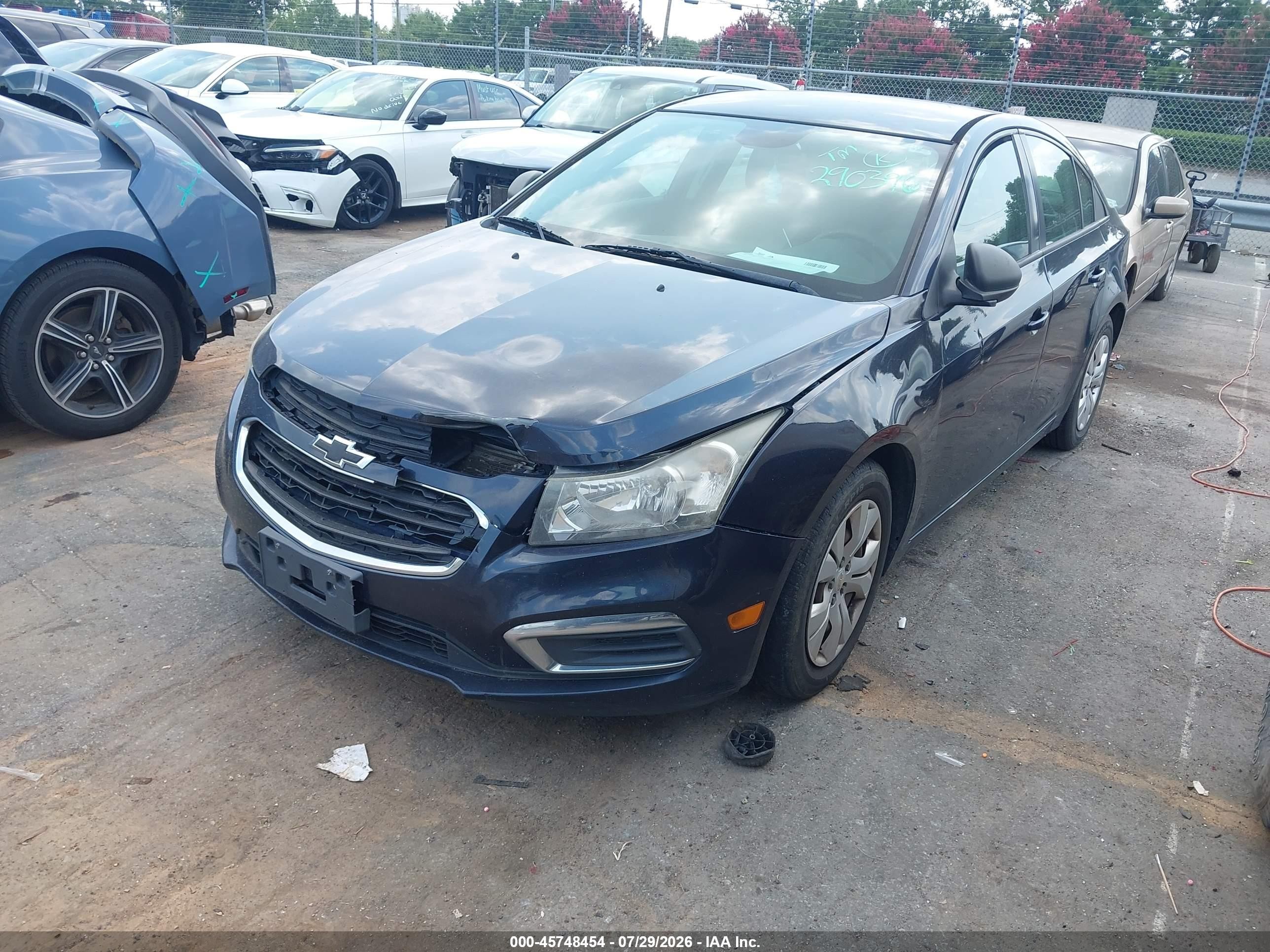 2015 Chevrolet Cruze Ls Auto Blue vin: 1G1PA5SH1F7290396
