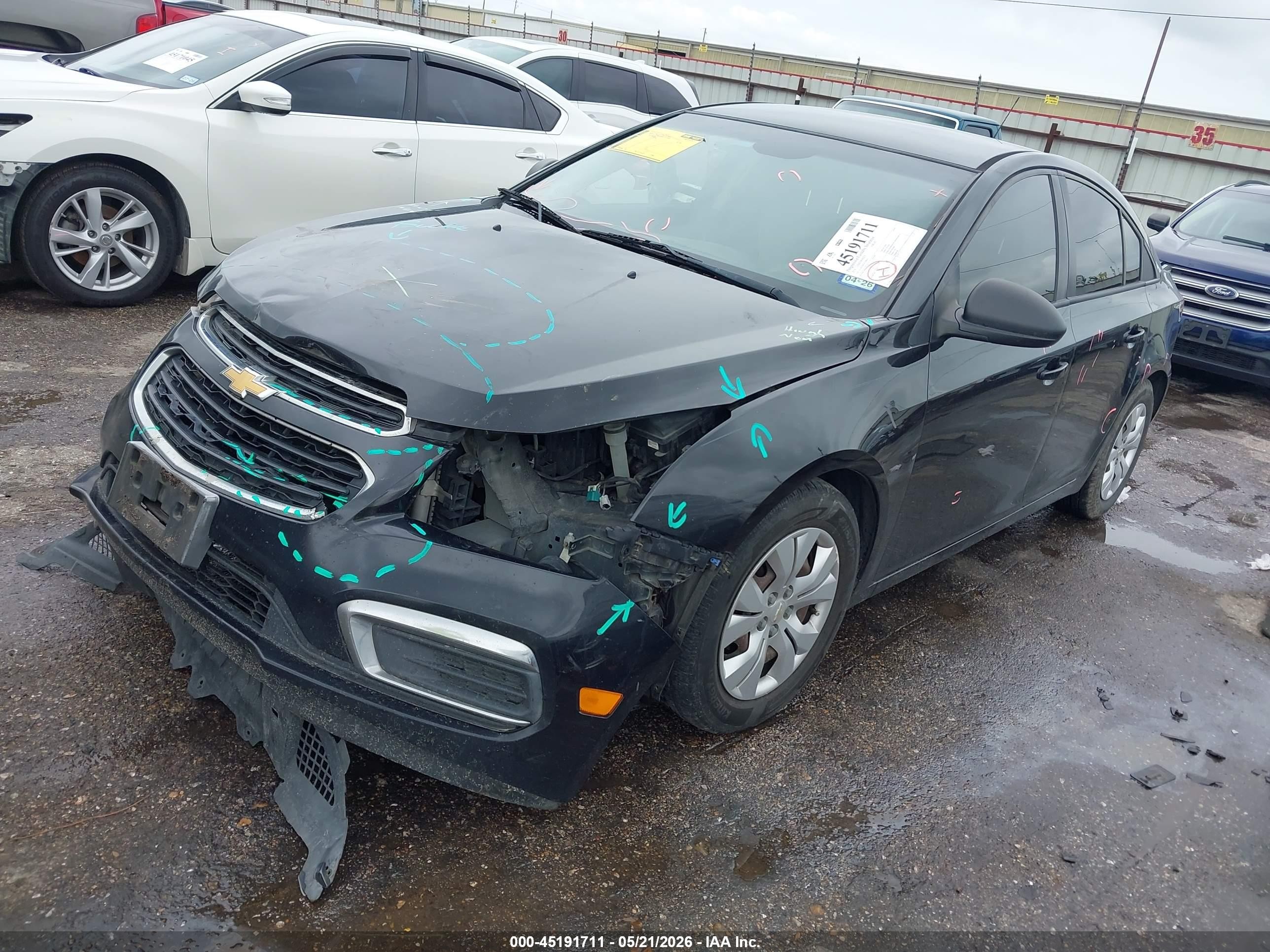 2015 Chevrolet Cruze Ls Auto Black vin: 1G1PA5SH1F7298062