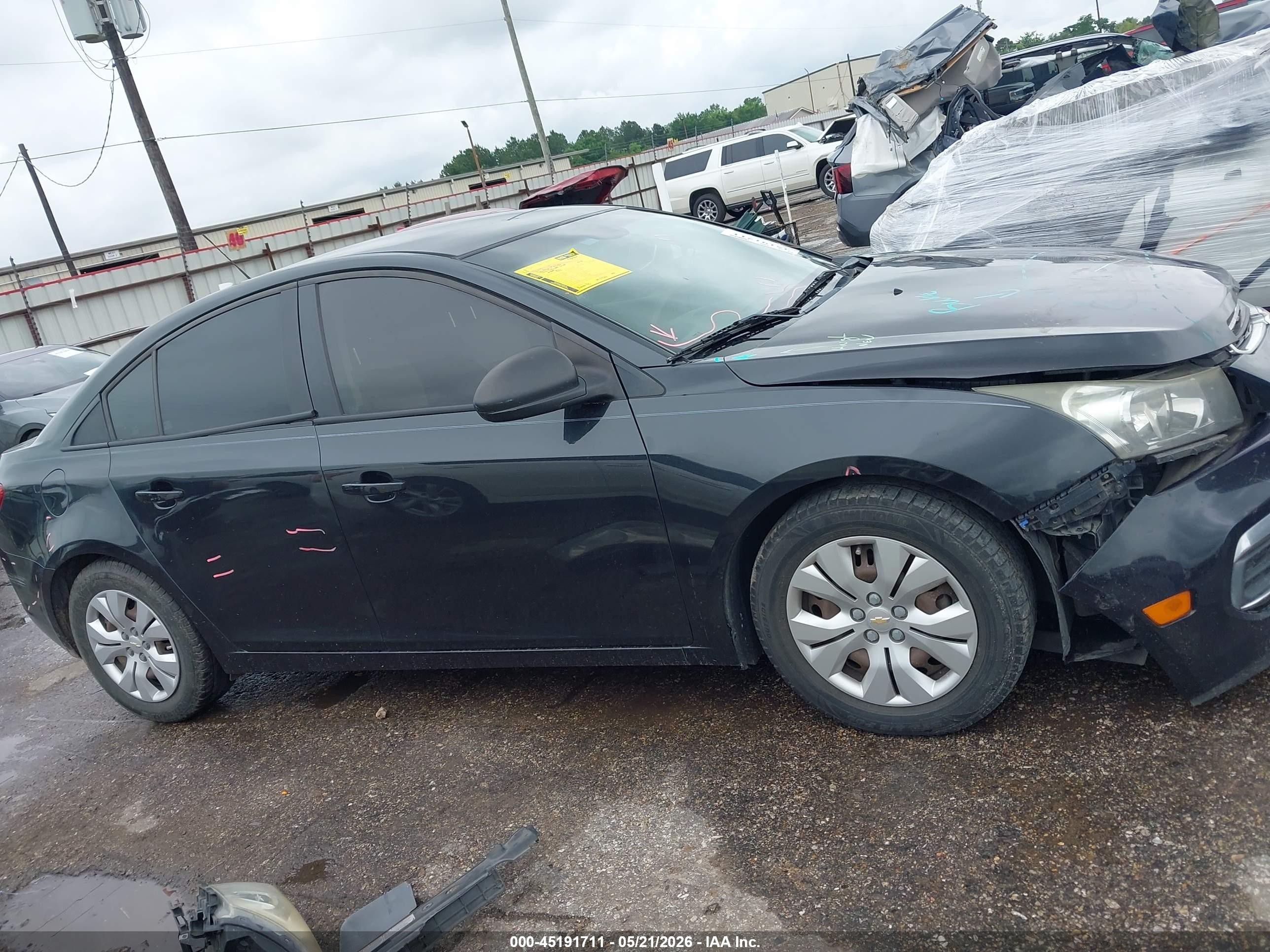 2015 Chevrolet Cruze Ls Auto Black vin: 1G1PA5SH1F7298062