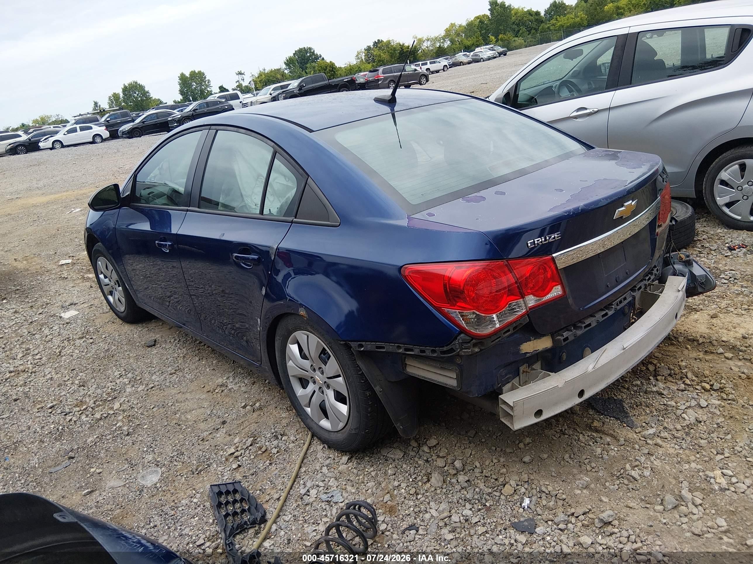 2013 Chevrolet Cruze Ls Auto Blue vin: 1G1PA5SH2D7197223