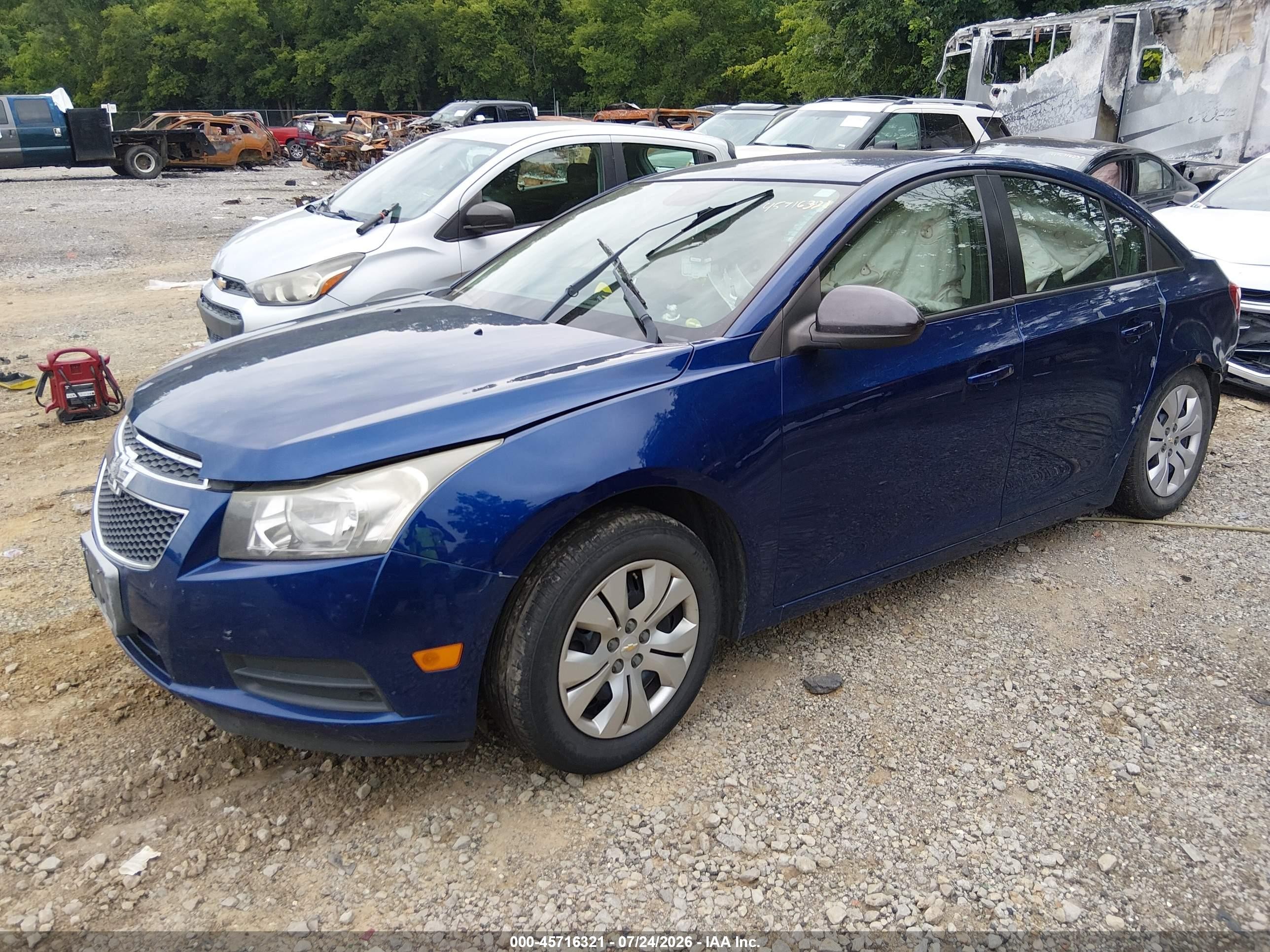 2013 Chevrolet Cruze Ls Auto Blue vin: 1G1PA5SH2D7197223
