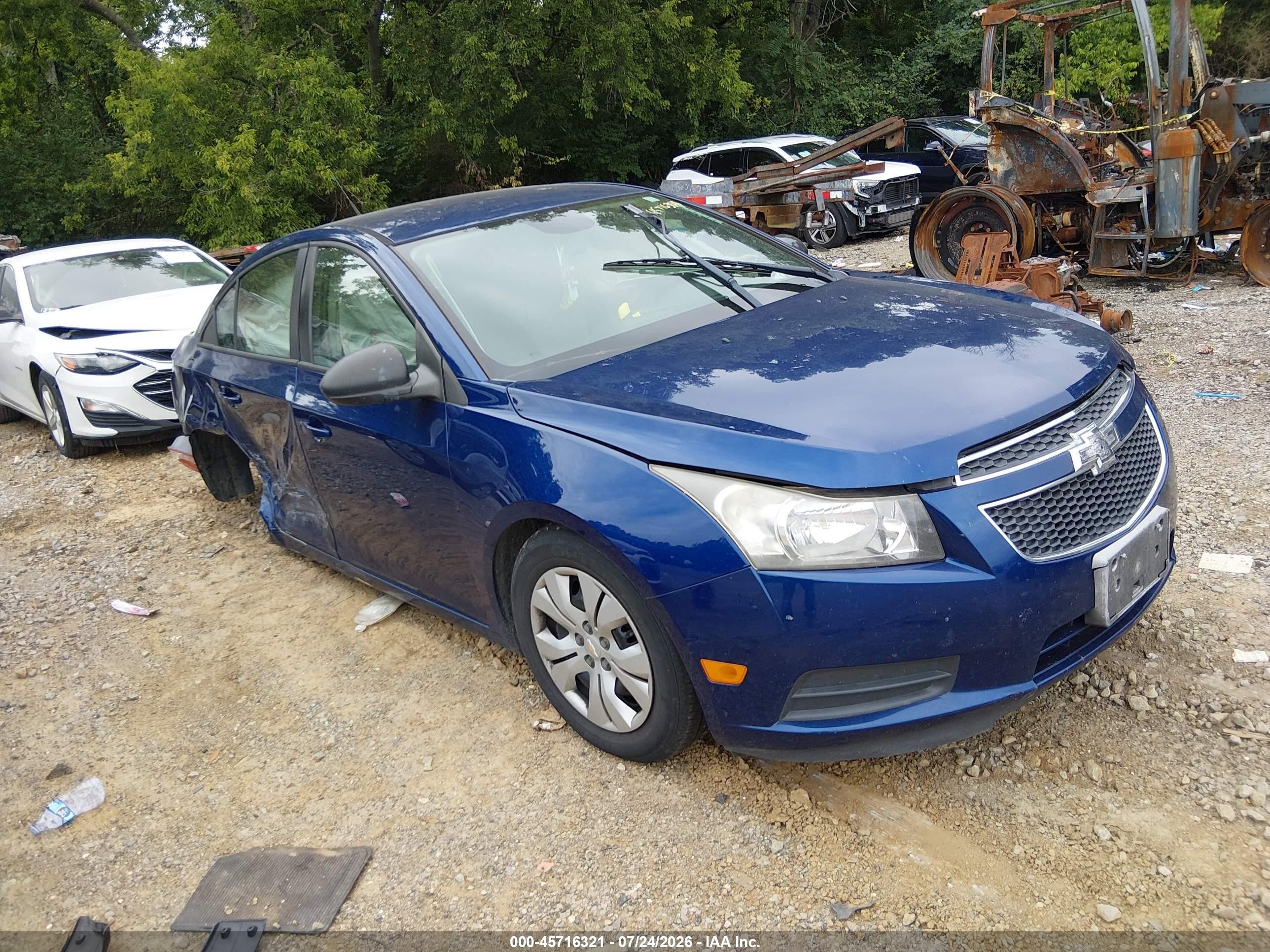 2013 Chevrolet Cruze Ls Auto Blue vin: 1G1PA5SH2D7197223