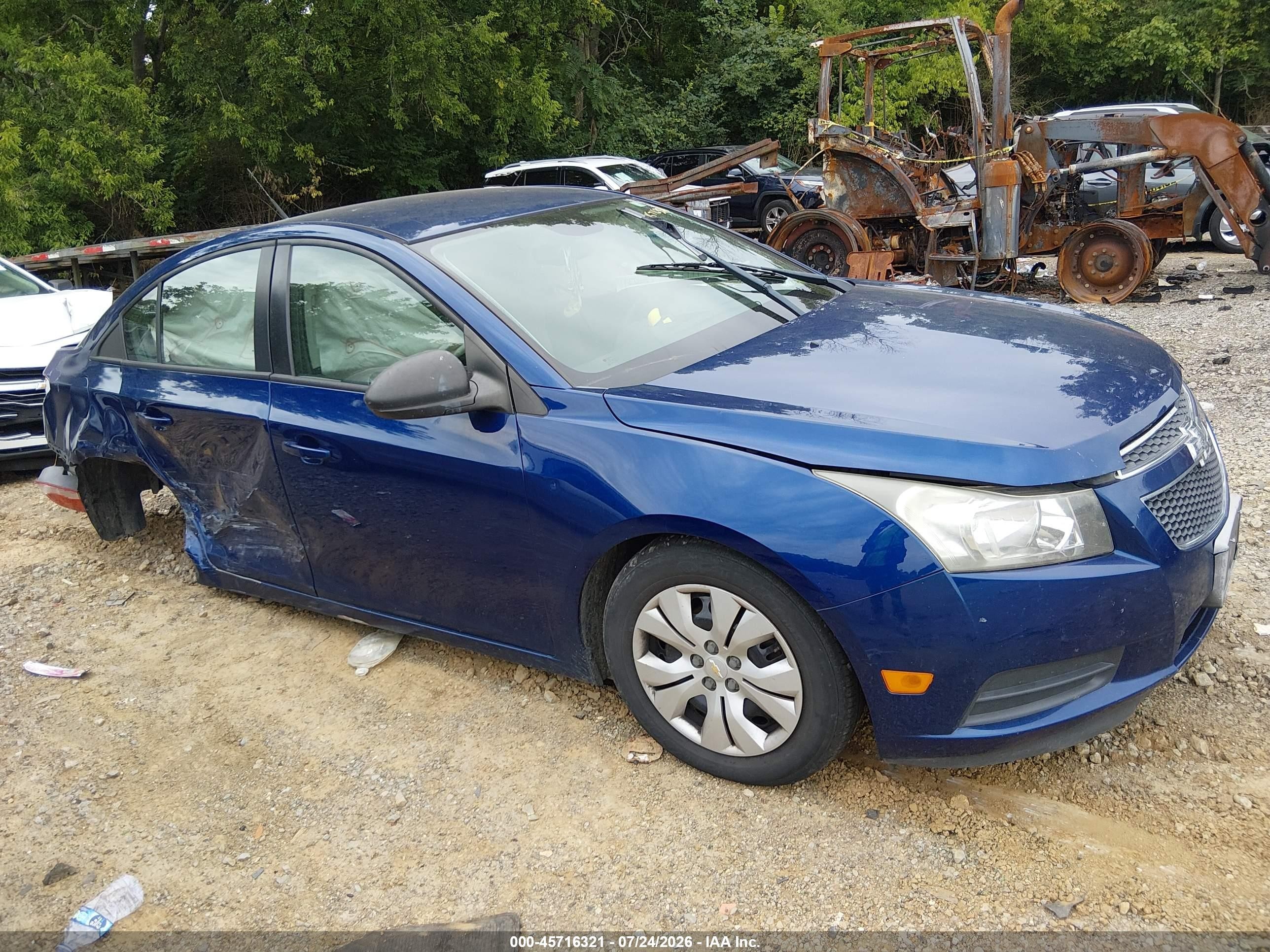 2013 Chevrolet Cruze Ls Auto Blue vin: 1G1PA5SH2D7197223