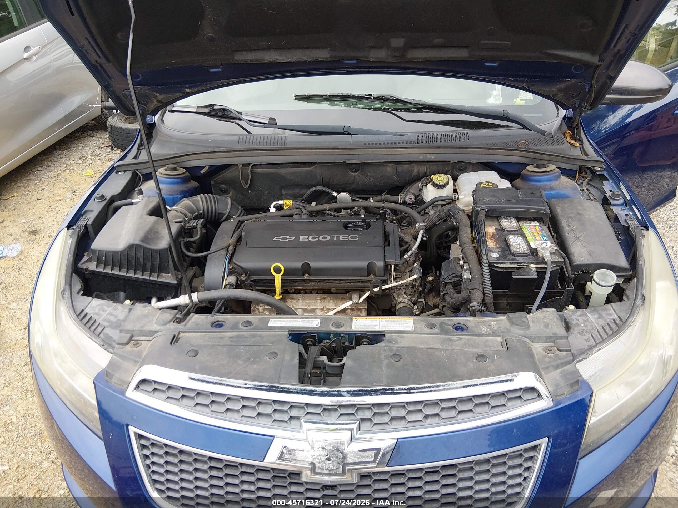 2013 Chevrolet Cruze Ls Auto Blue vin: 1G1PA5SH2D7197223