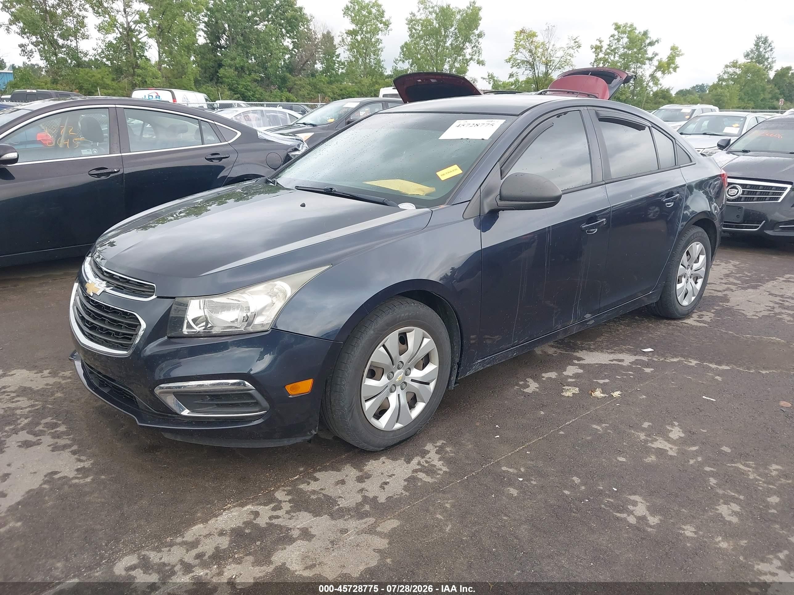 2015 Chevrolet Cruze Ls Auto Blue vin: 1G1PA5SH2F7294344