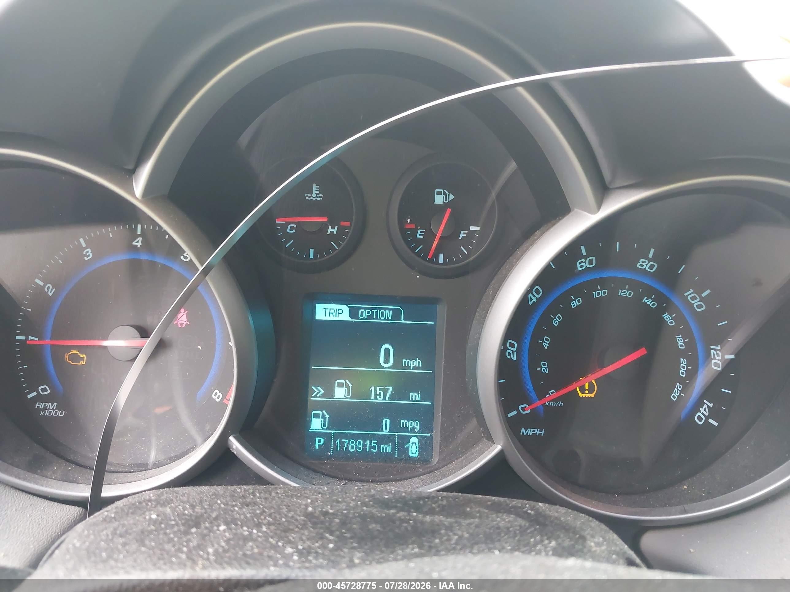 2015 Chevrolet Cruze Ls Auto Blue vin: 1G1PA5SH2F7294344
