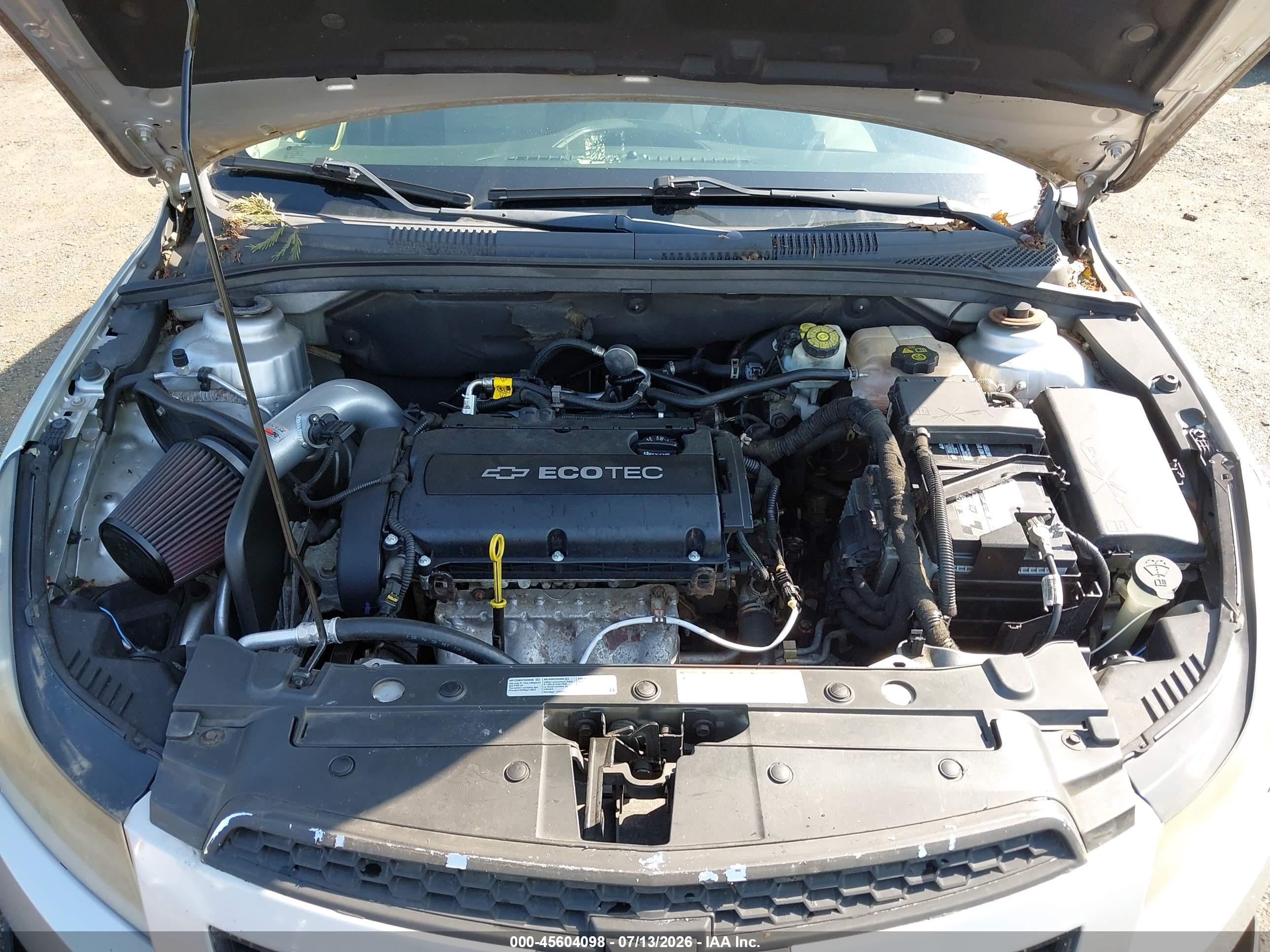 2014 Chevrolet Cruze Ls Auto Silver vin: 1G1PA5SH3E7463947