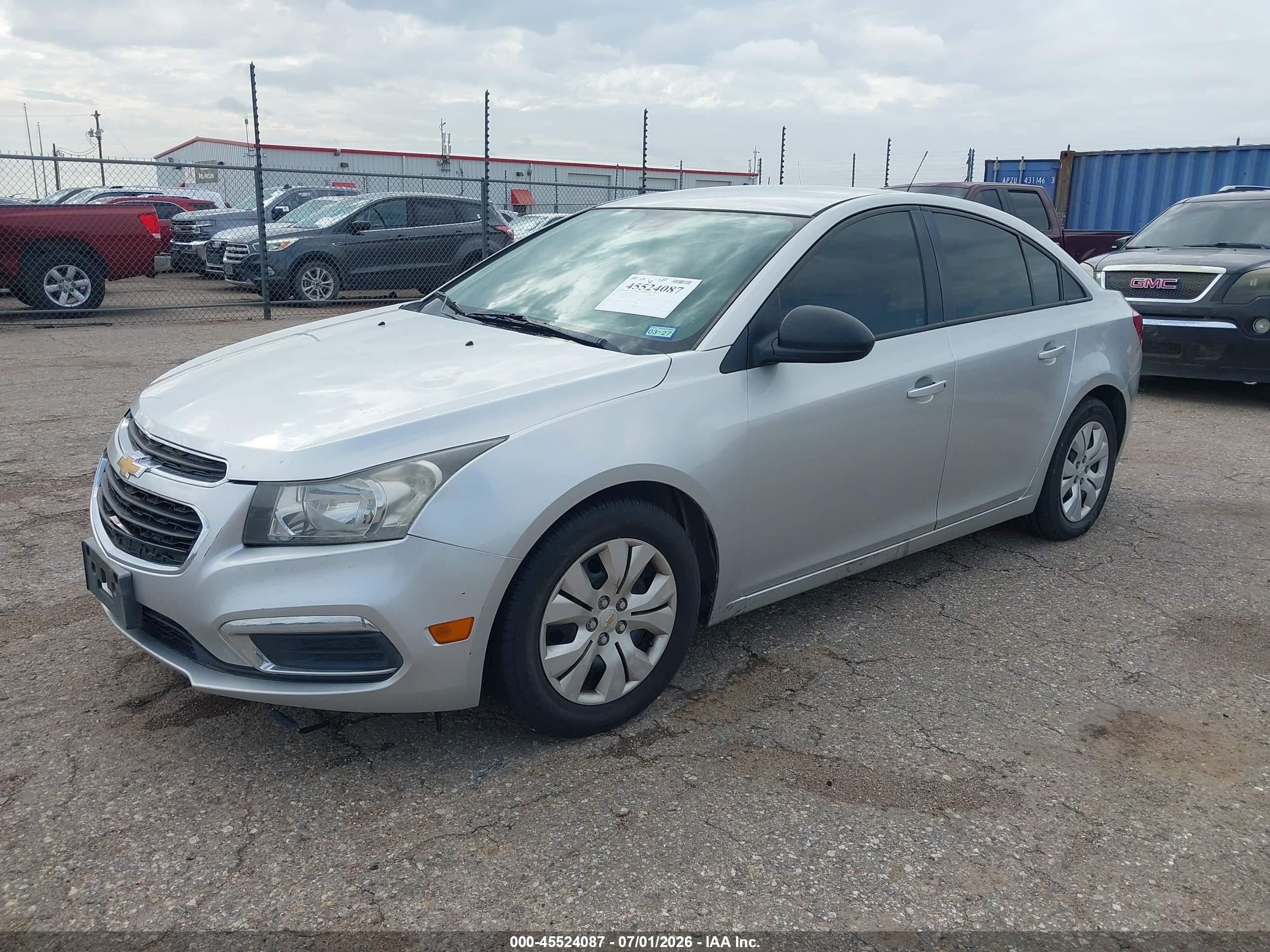 2015 Chevrolet Cruze Ls Auto Silver vin: 1G1PA5SH3F7157929
