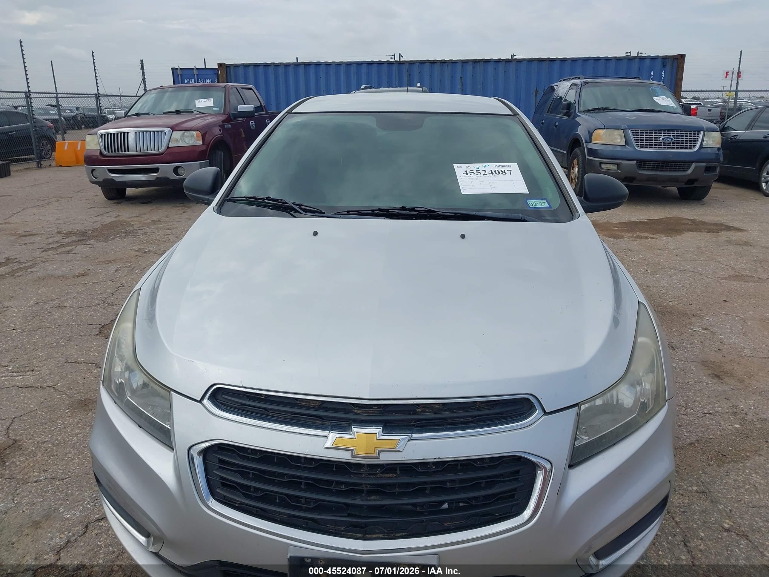 2015 Chevrolet Cruze Ls Auto Silver vin: 1G1PA5SH3F7157929
