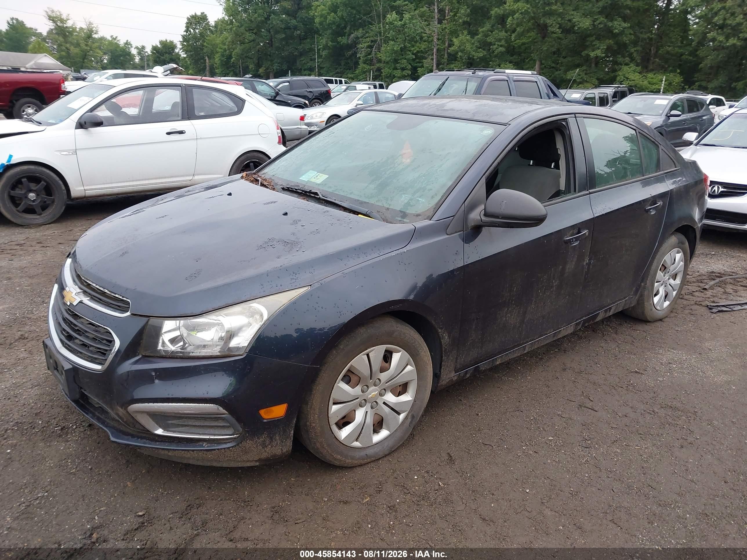 2015 Chevrolet Cruze Ls Auto Dark Blue vin: 1G1PA5SH3F7246979