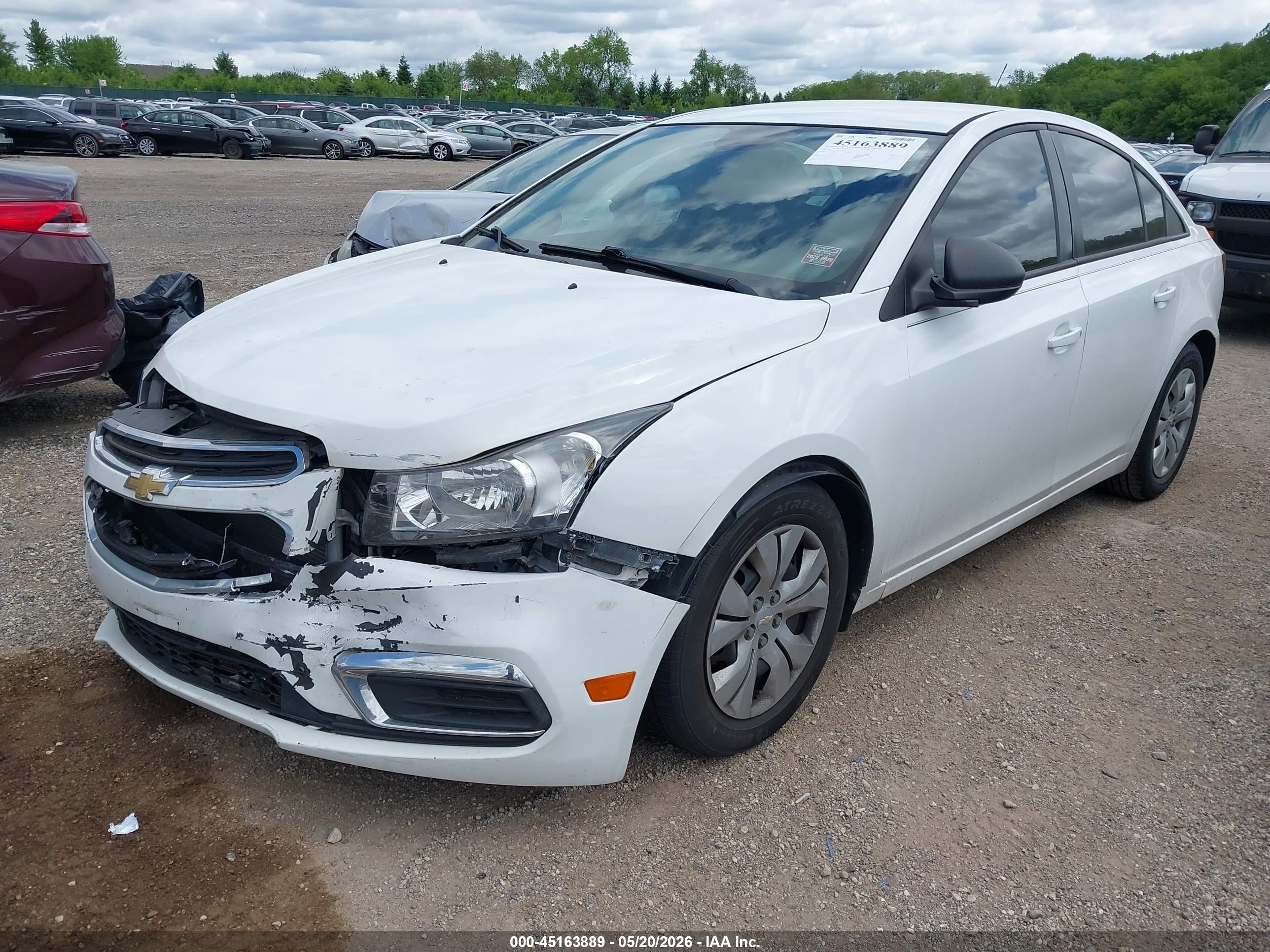 2014 Chevrolet Cruze Ls Auto White vin: 1G1PA5SH4E7171482