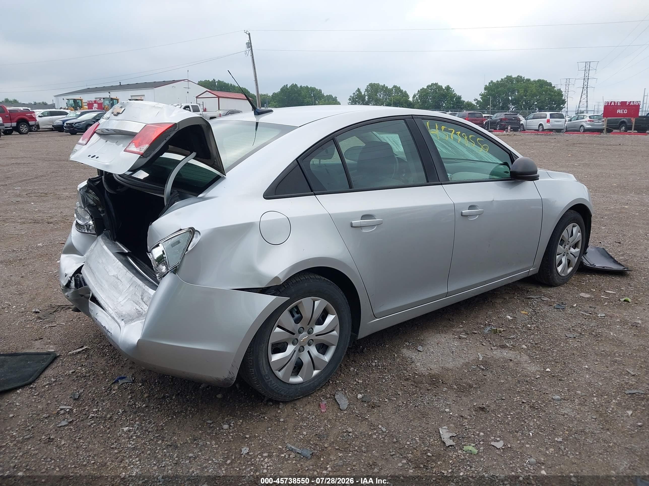2014 Chevrolet Cruze Ls Auto Серебряный vin: 1G1PA5SH4E7483902
