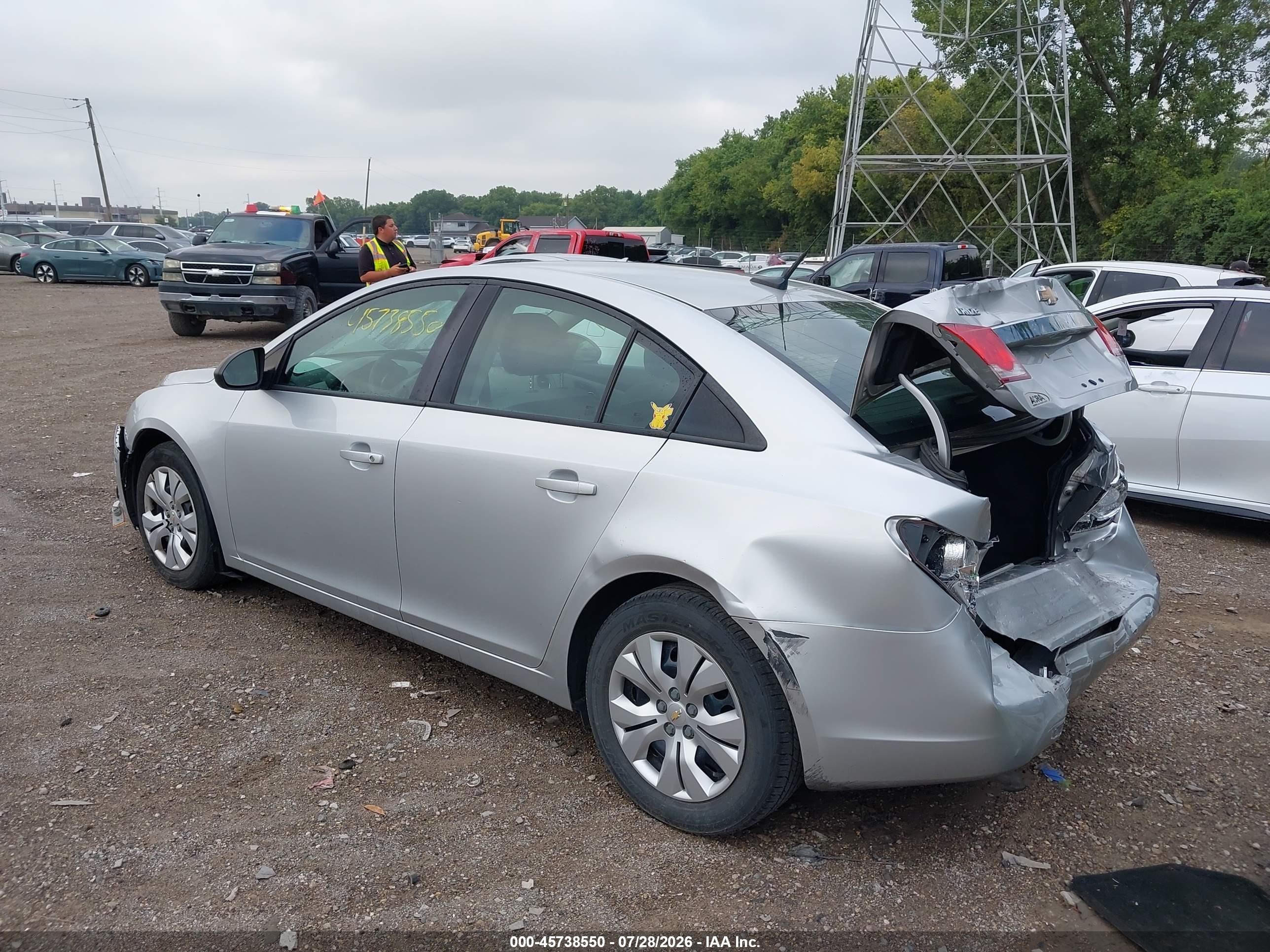 2014 Chevrolet Cruze Ls Auto Серебряный vin: 1G1PA5SH4E7483902