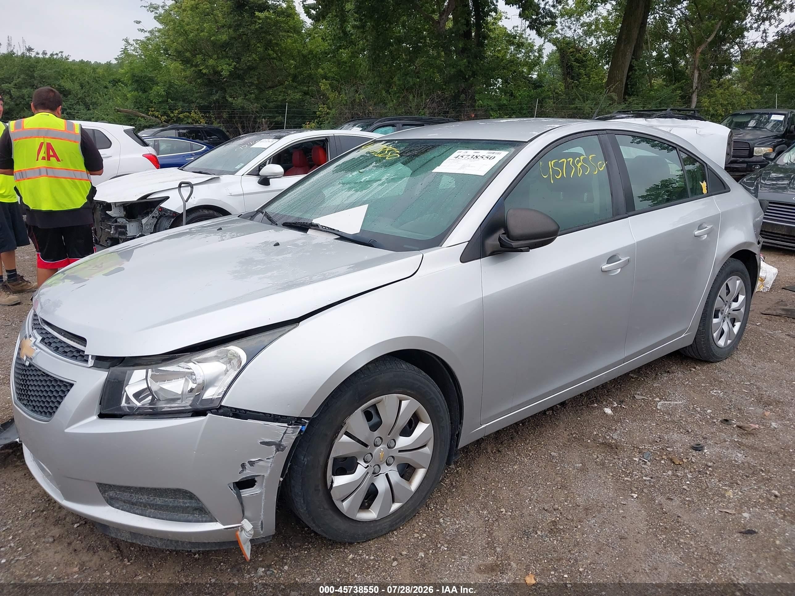 2014 Chevrolet Cruze Ls Auto Серебряный vin: 1G1PA5SH4E7483902