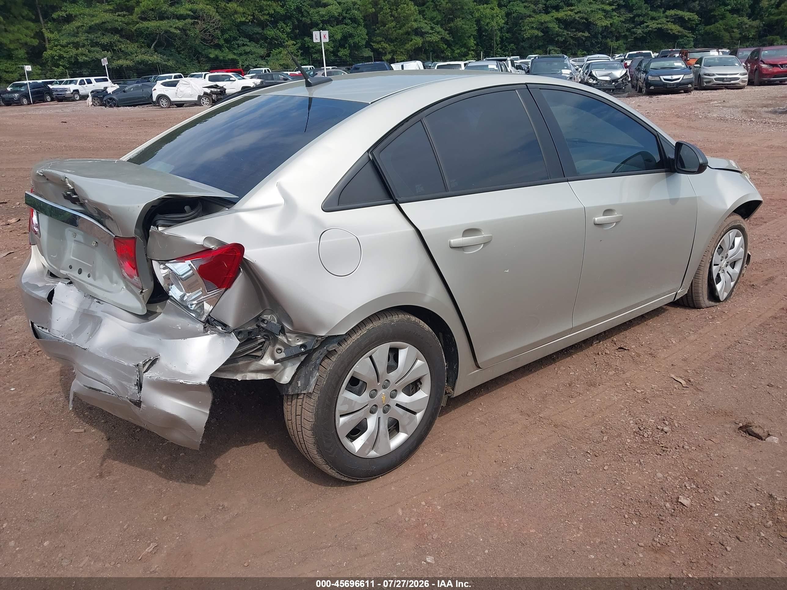 2014 Chevrolet Cruze Ls Auto Silver vin: 1G1PA5SH4E7486802