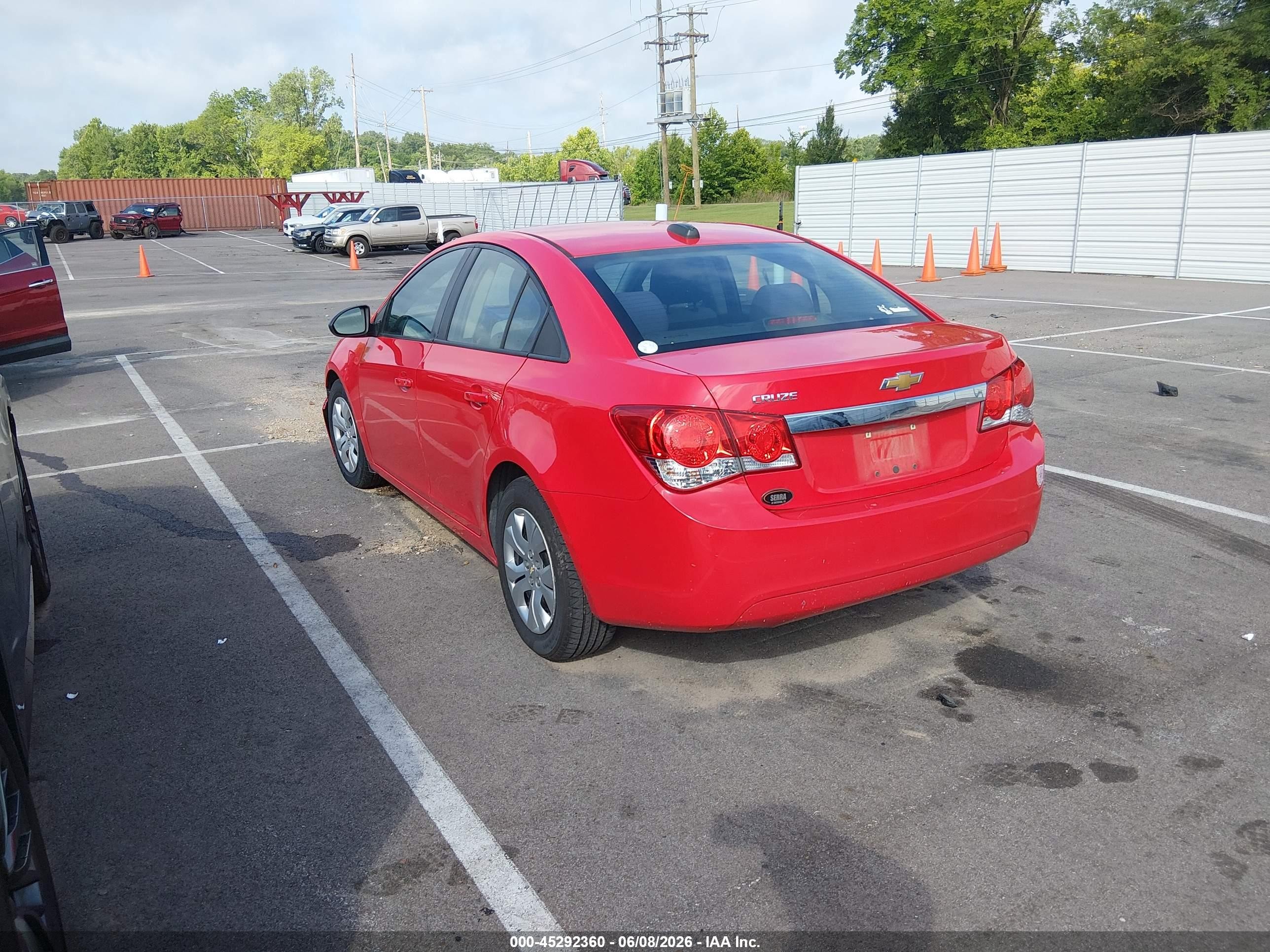 2015 Chevrolet Cruze Ls Auto Red vin: 1G1PA5SH4F7134711