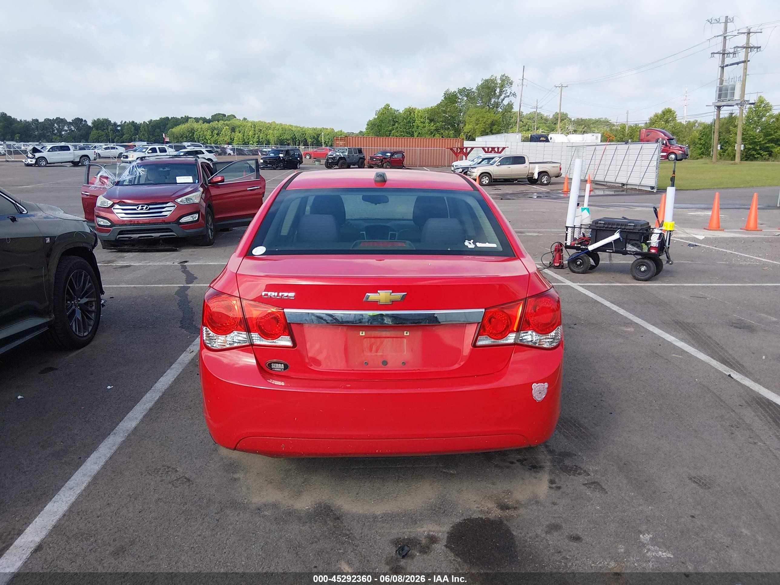 2015 Chevrolet Cruze Ls Auto Red vin: 1G1PA5SH4F7134711