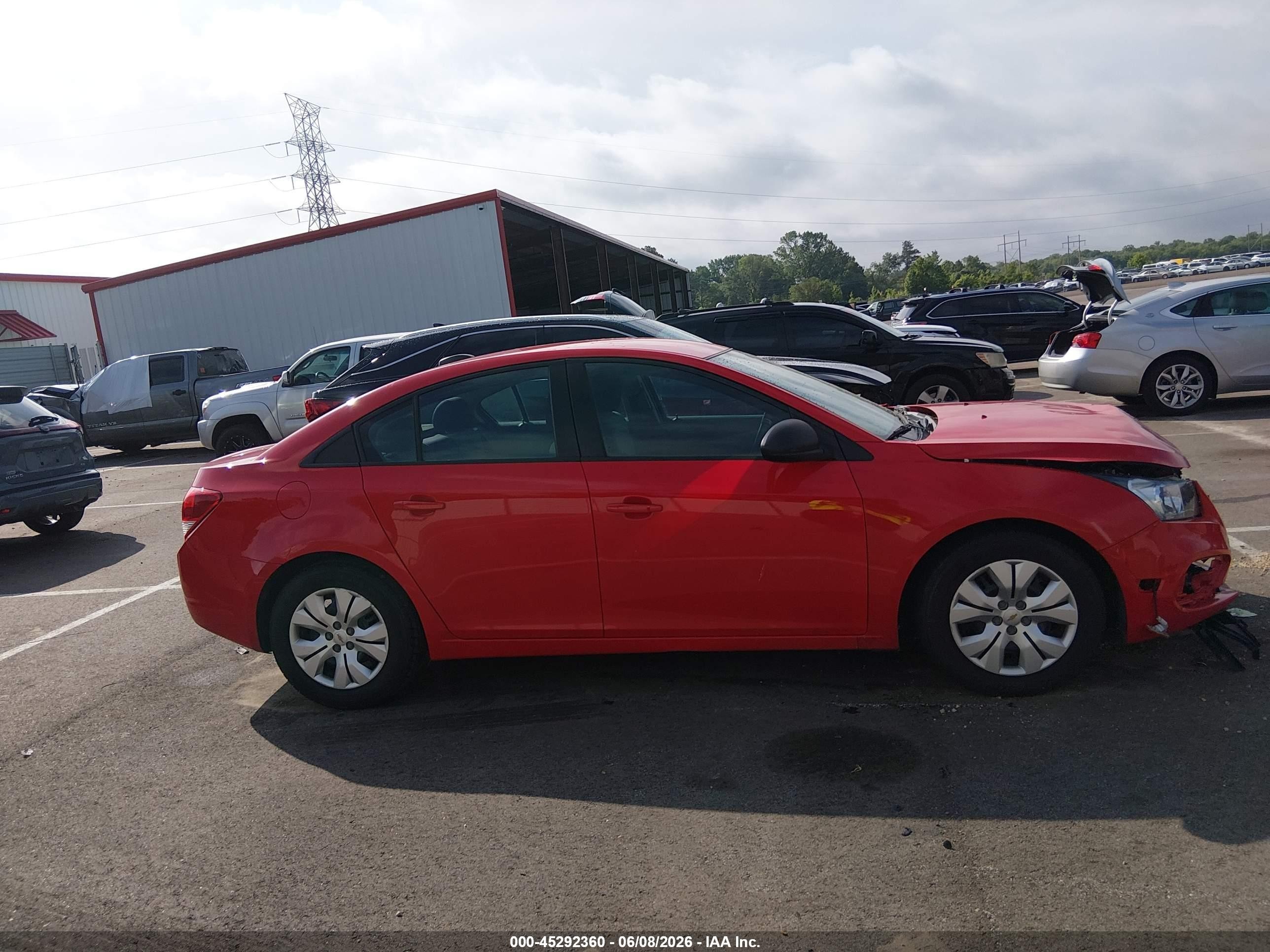 2015 Chevrolet Cruze Ls Auto Red vin: 1G1PA5SH4F7134711