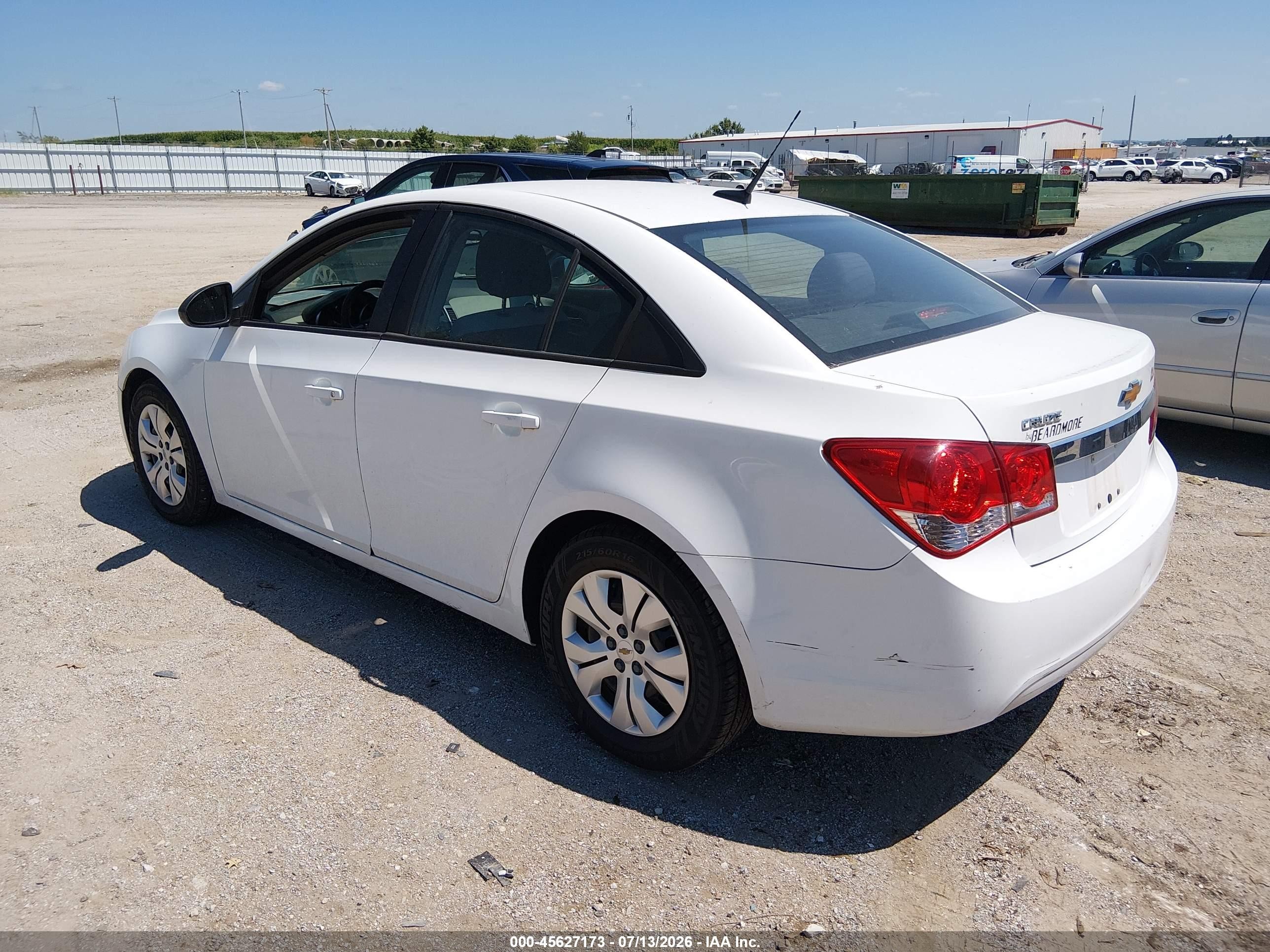2013 Chevrolet Cruze Ls Auto White vin: 1G1PA5SH5D7279138