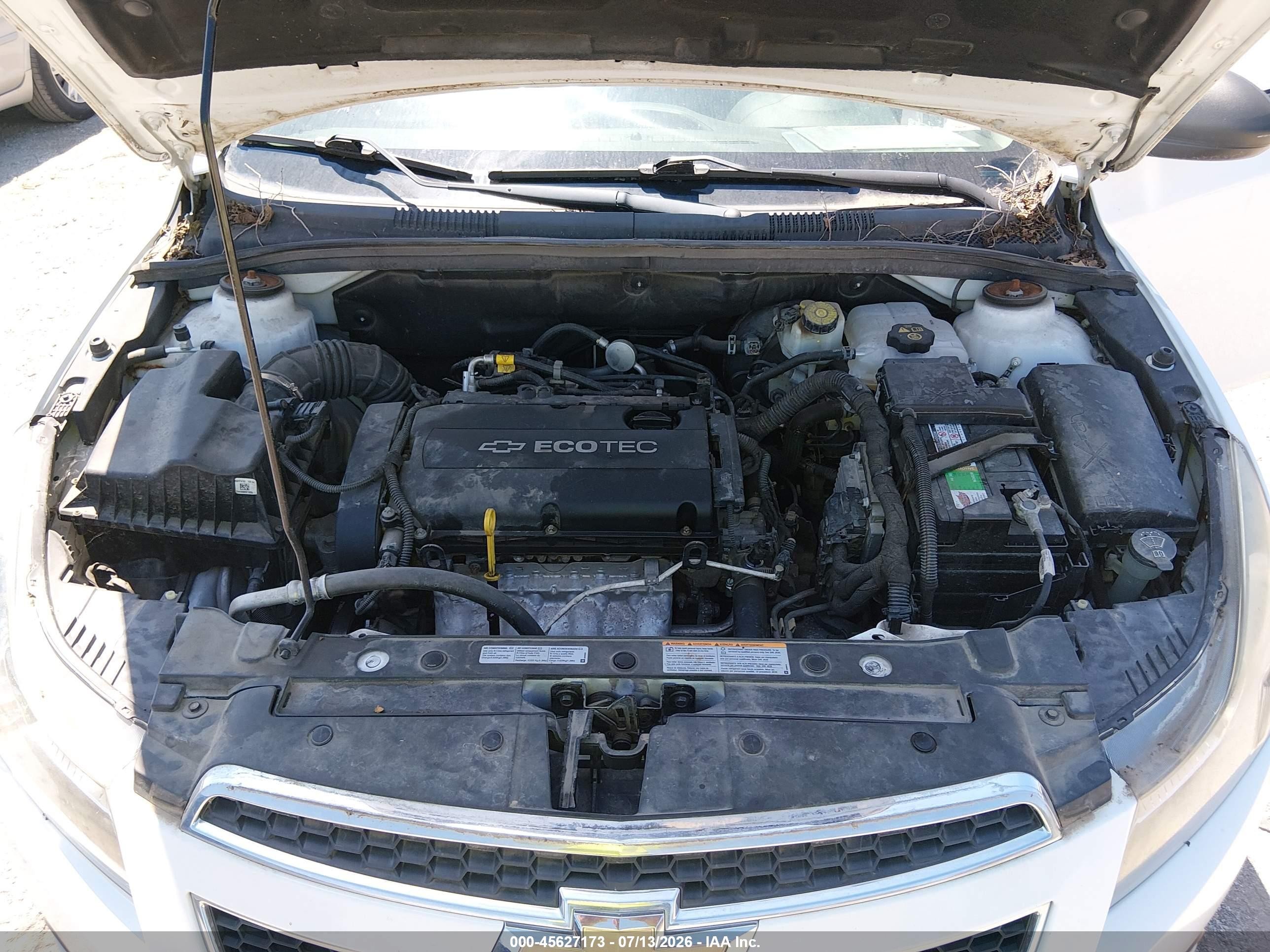 2013 Chevrolet Cruze Ls Auto White vin: 1G1PA5SH5D7279138