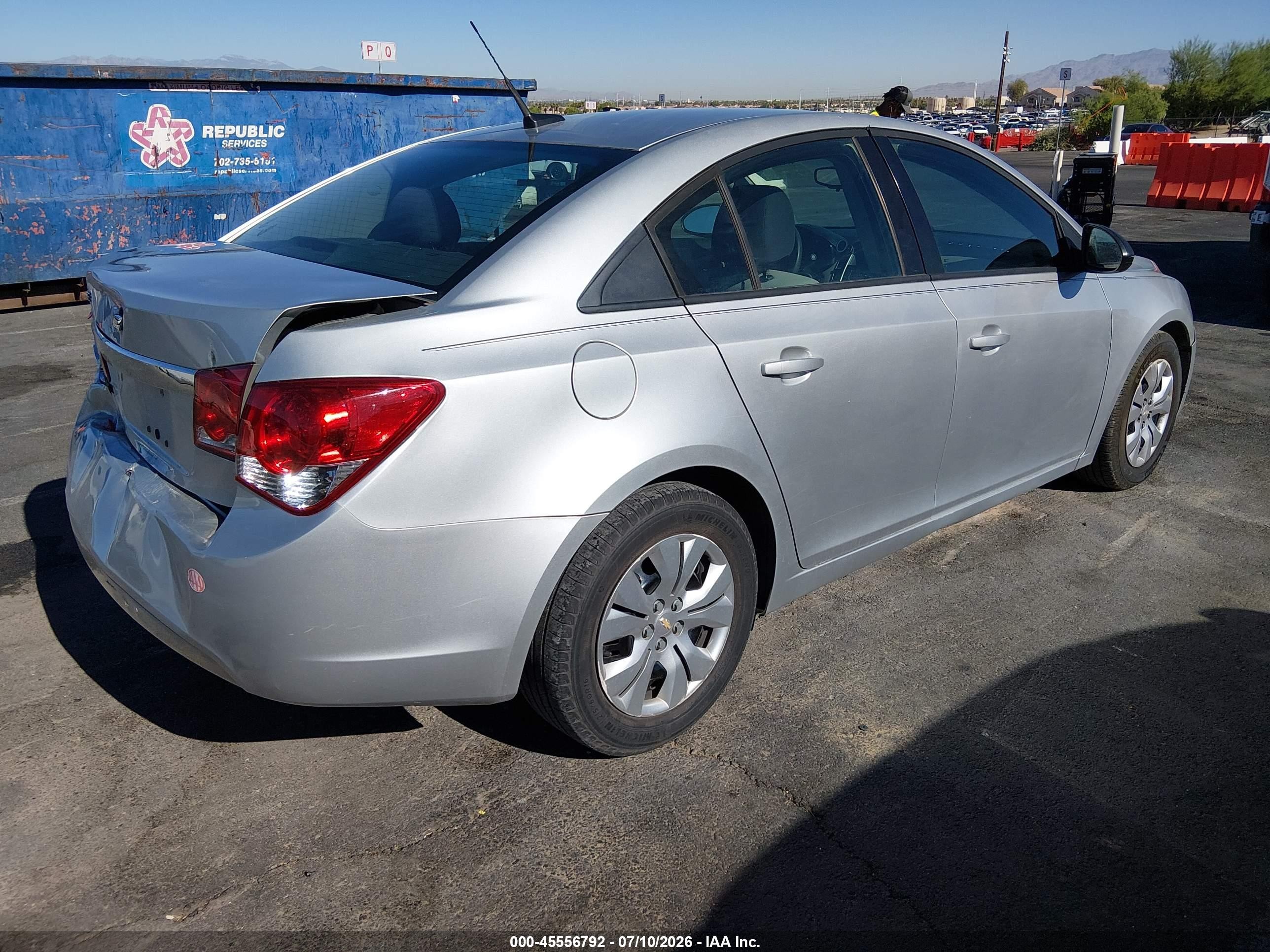 2014 Chevrolet Cruze Ls Auto Silver vin: 1G1PA5SH5E7197170