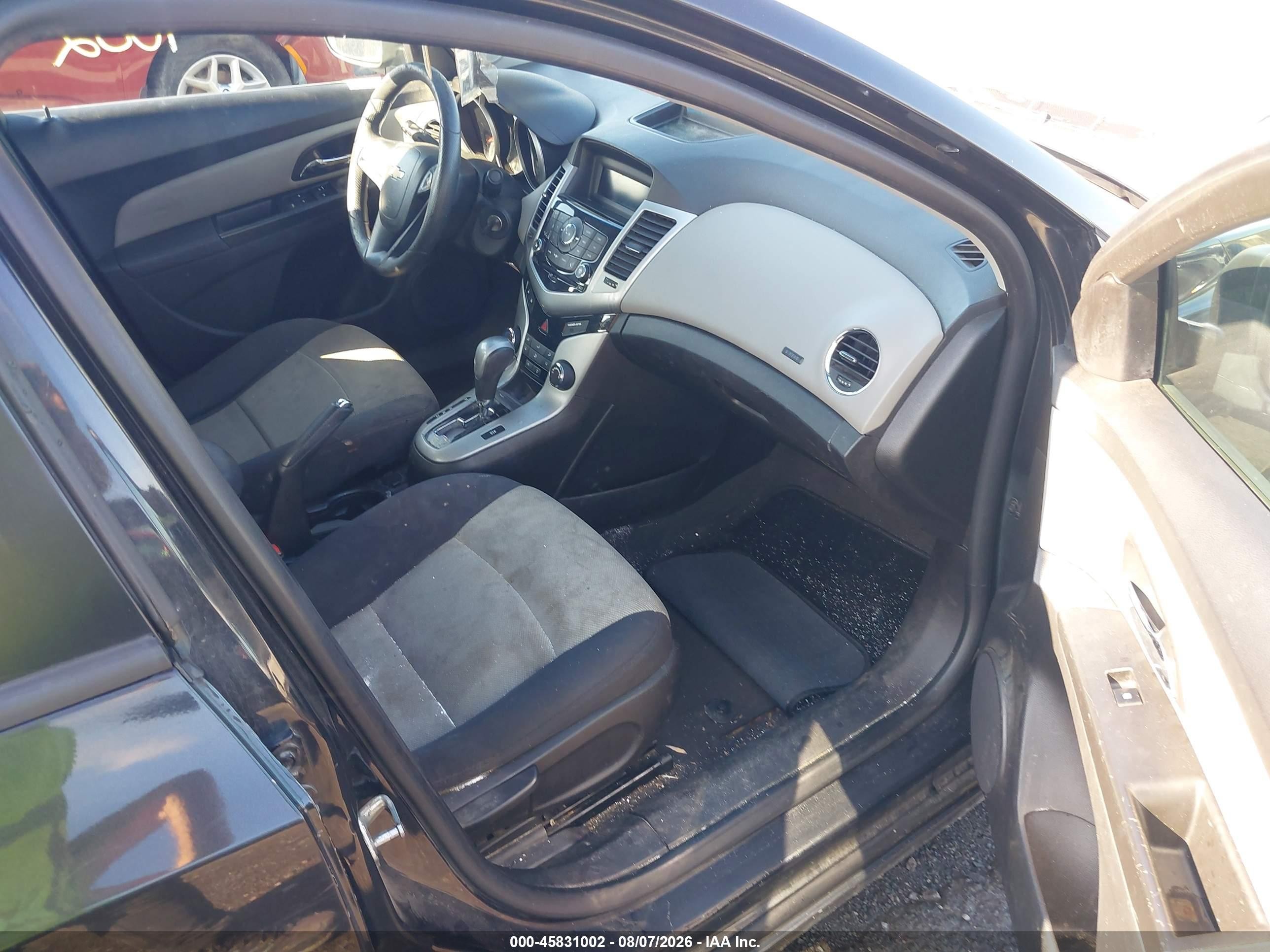 2013 Chevrolet Cruze Ls Auto Black vin: 1G1PA5SH6D7259321
