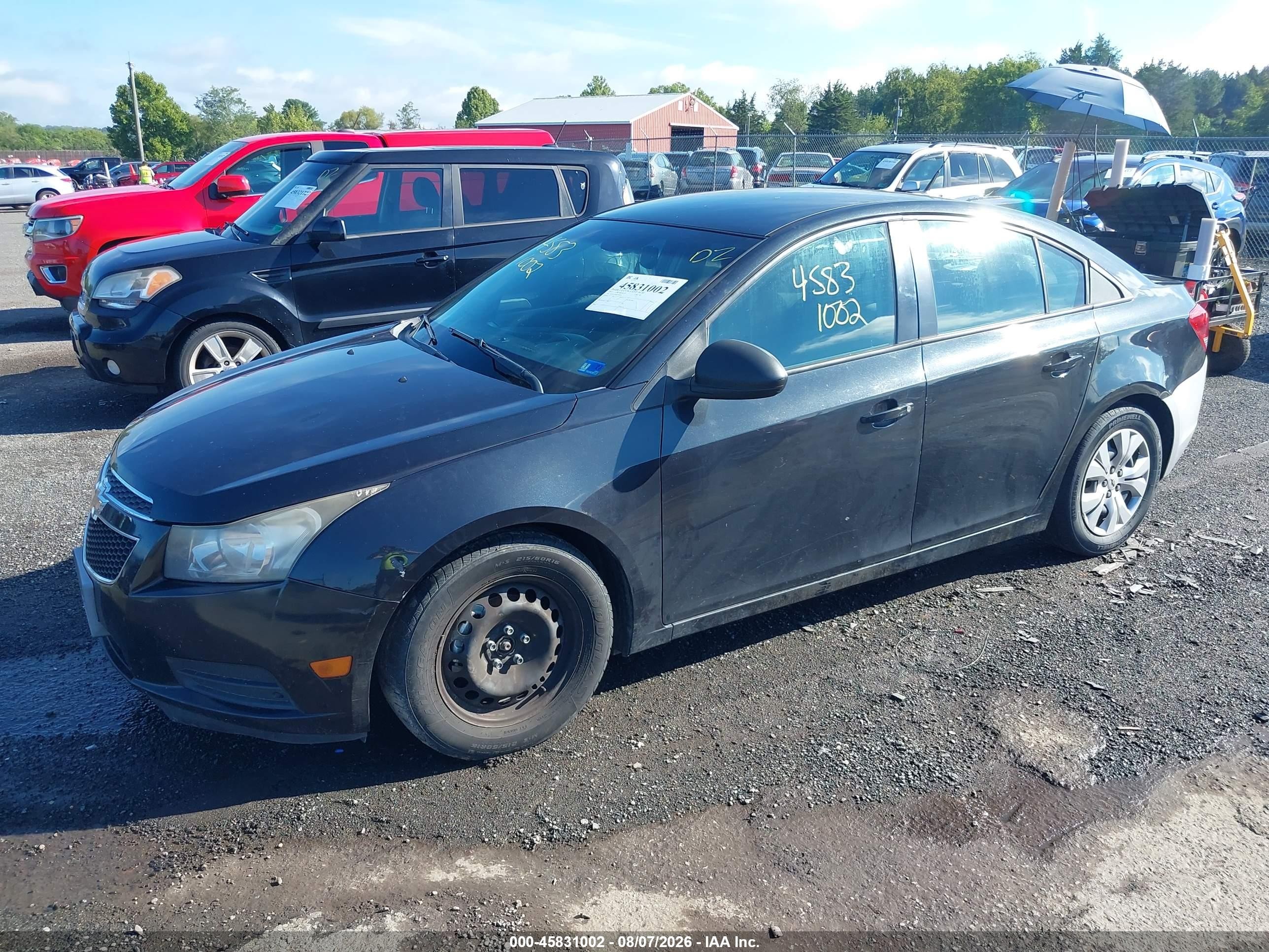 2013 Chevrolet Cruze Ls Auto Black vin: 1G1PA5SH6D7259321