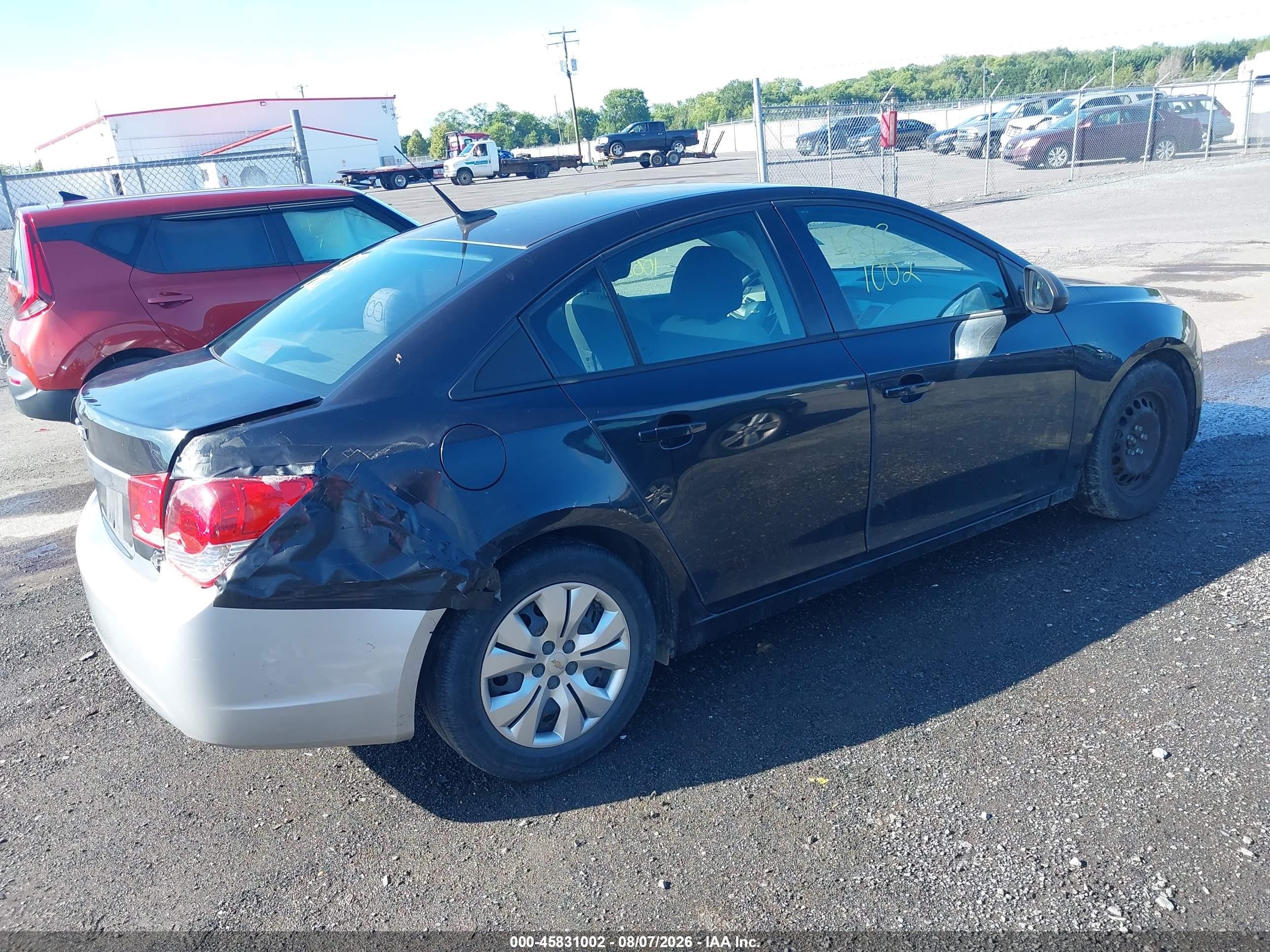 2013 Chevrolet Cruze Ls Auto Black vin: 1G1PA5SH6D7259321