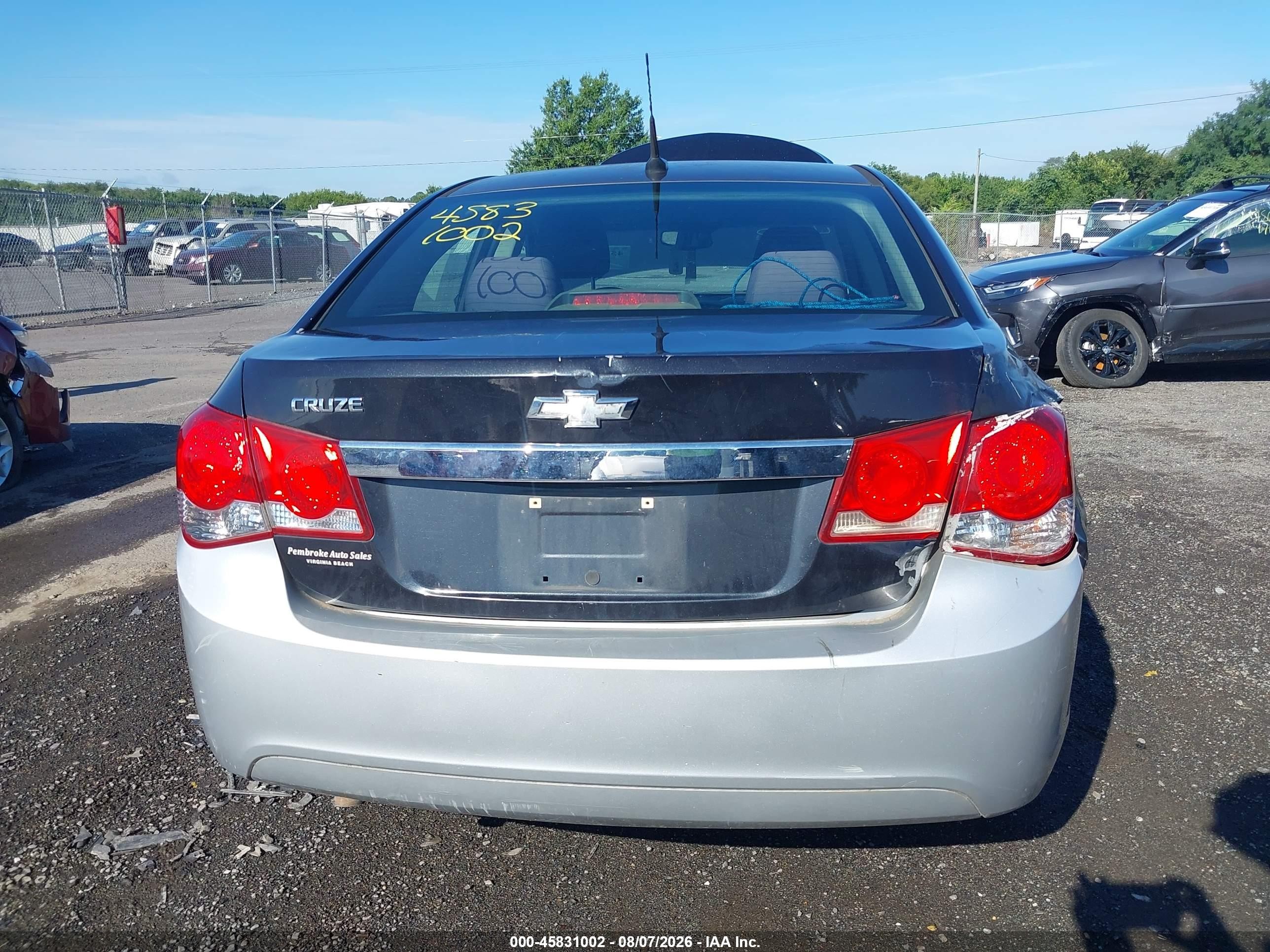 2013 Chevrolet Cruze Ls Auto Black vin: 1G1PA5SH6D7259321