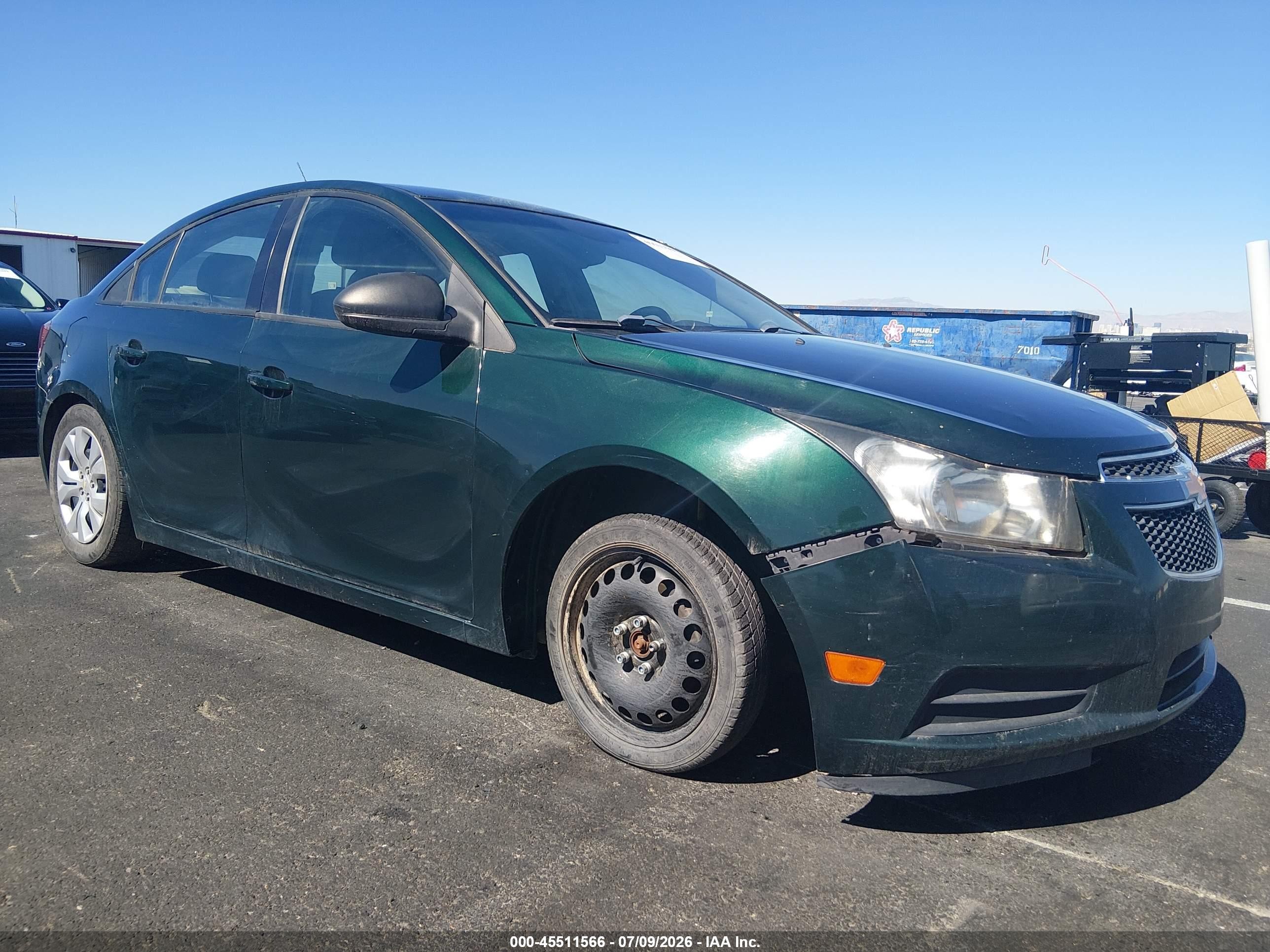 2014 Chevrolet Cruze Ls Auto Green vin: 1G1PA5SH6E7199042