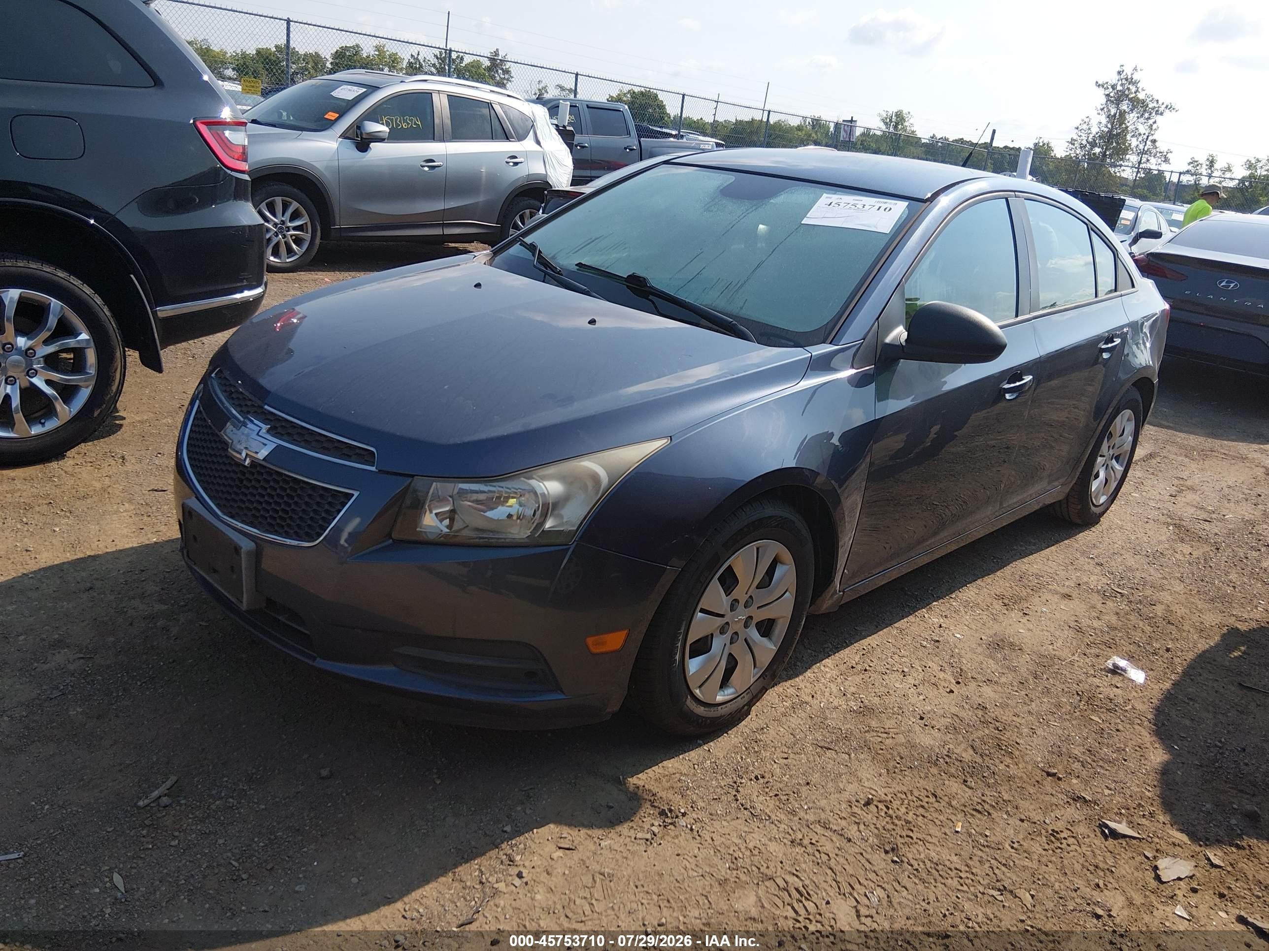 2014 Chevrolet Cruze Ls Auto Blue vin: 1G1PA5SH6E7225588