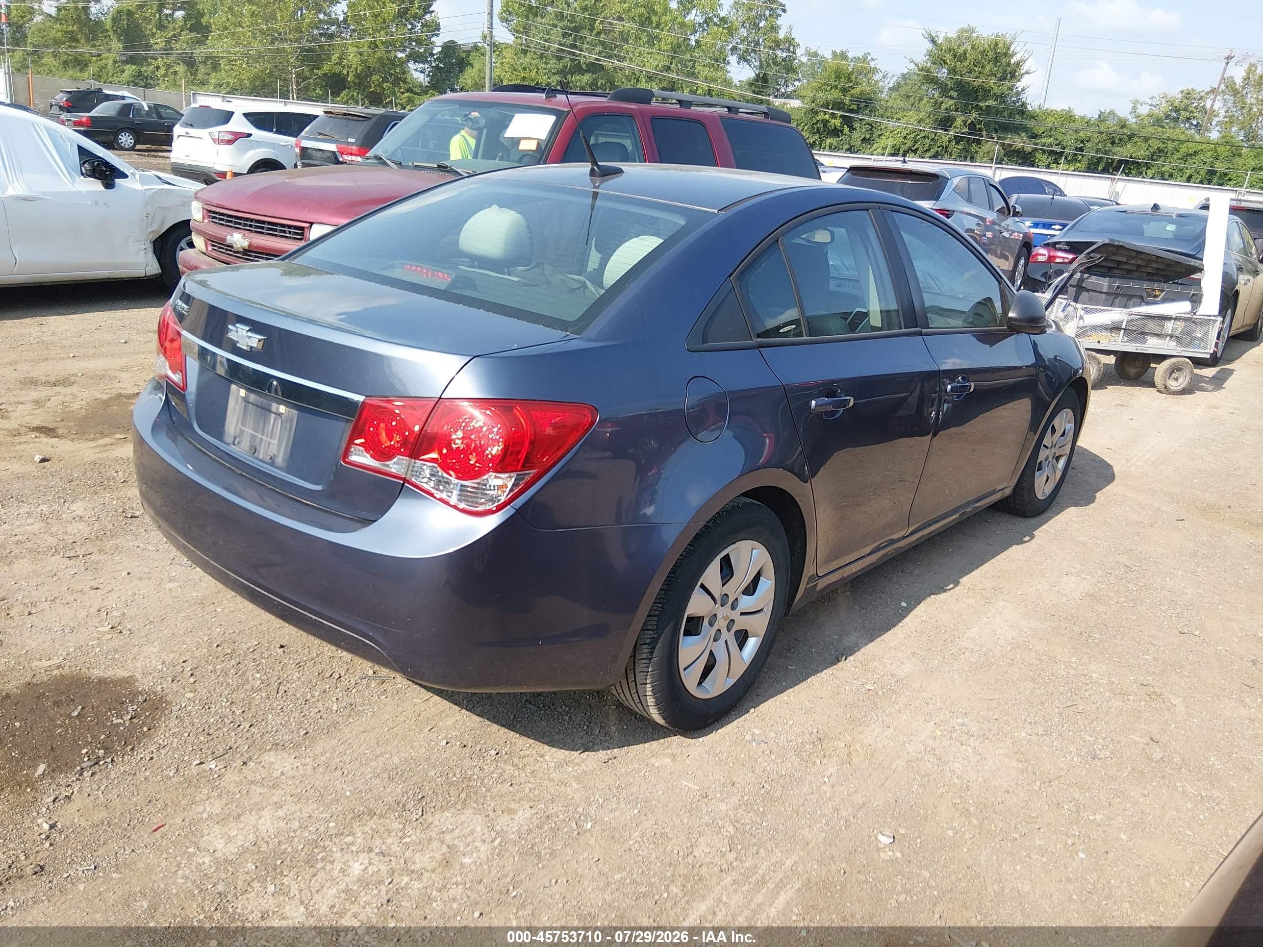 2014 Chevrolet Cruze Ls Auto Blue vin: 1G1PA5SH6E7225588