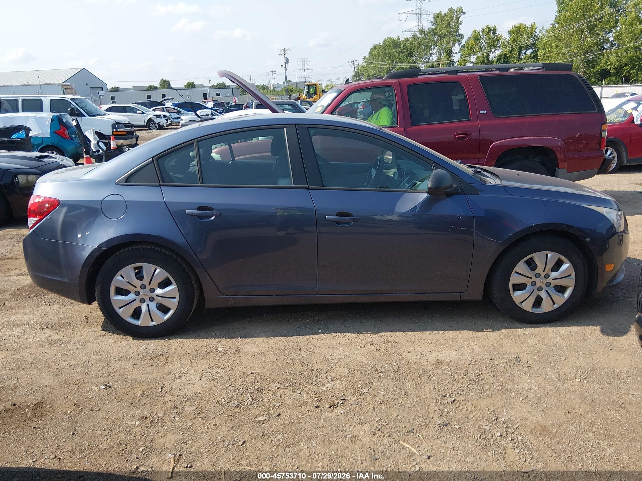 2014 Chevrolet Cruze Ls Auto Blue vin: 1G1PA5SH6E7225588