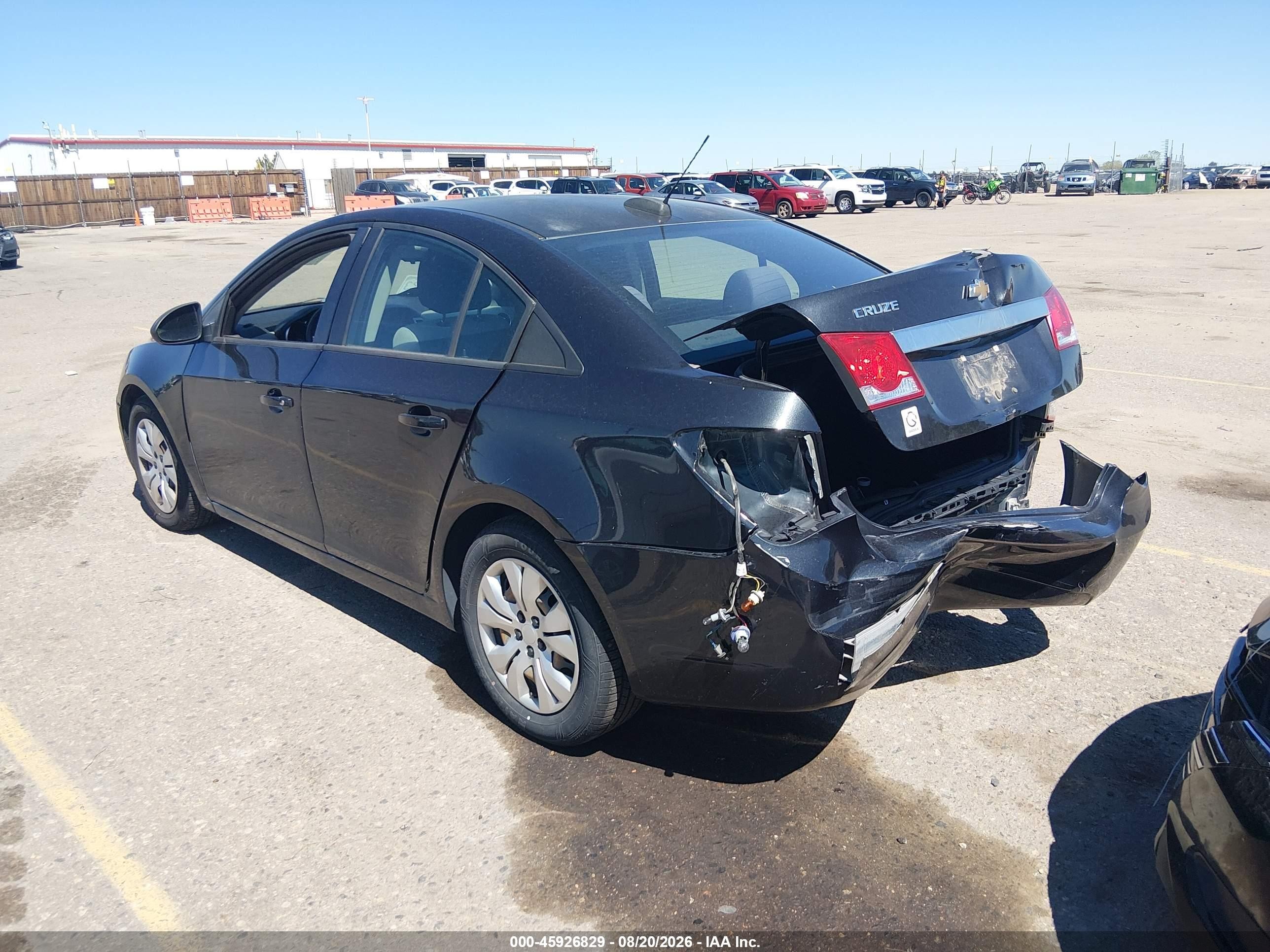 2015 Chevrolet Cruze Ls Auto Black vin: 1G1PA5SH6F7226631